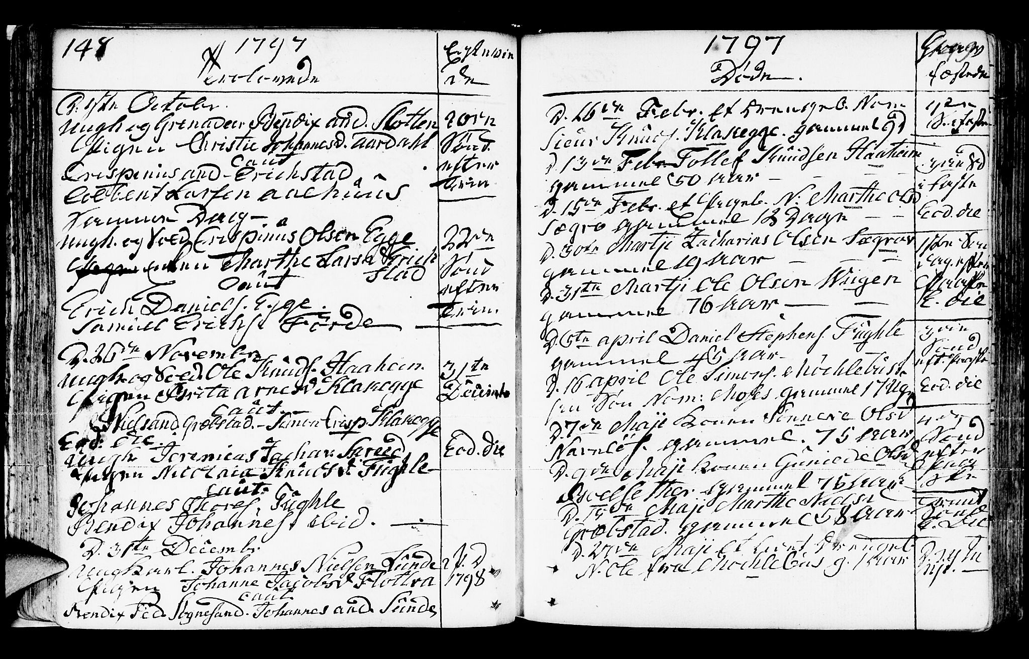 Jølster sokneprestembete, AV/SAB-A-80701/H/Haa/Haaa/L0006: Parish register (official) no. A 6, 1790-1821, p. 148-149