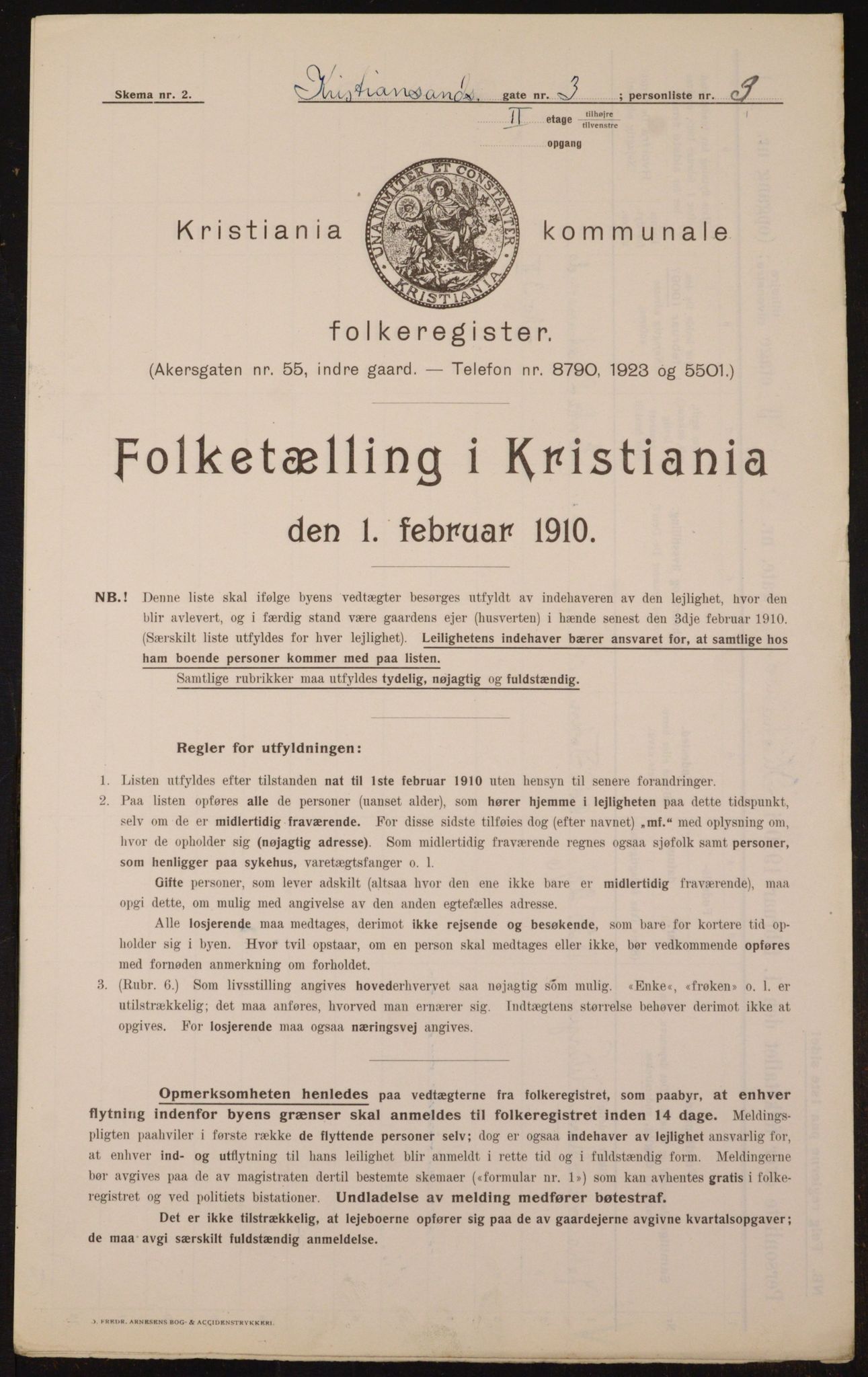 OBA, Municipal Census 1910 for Kristiania, 1910, p. 52650