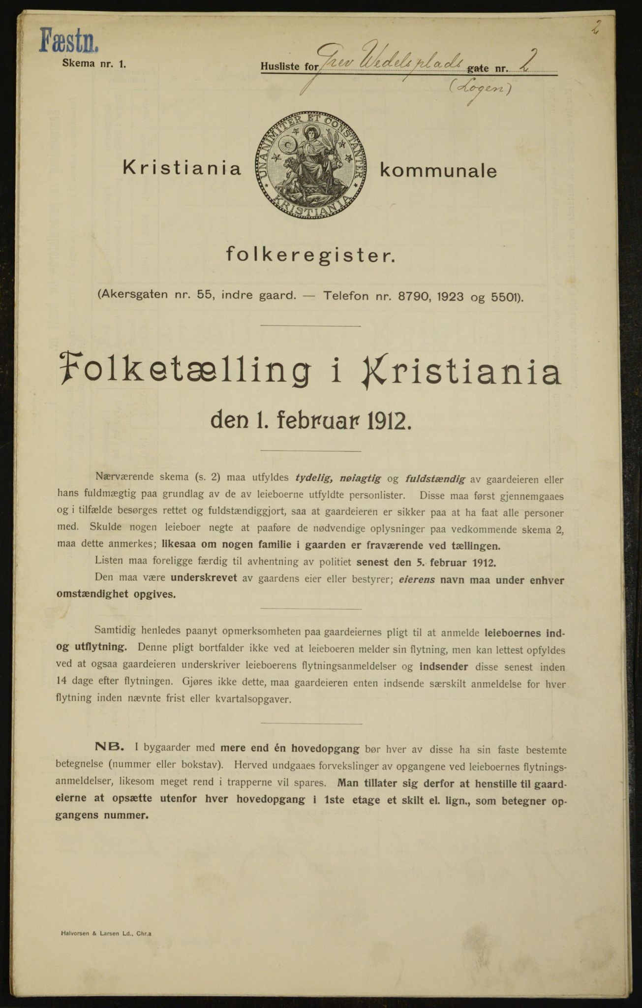 OBA, Municipal Census 1912 for Kristiania, 1912, p. 29693