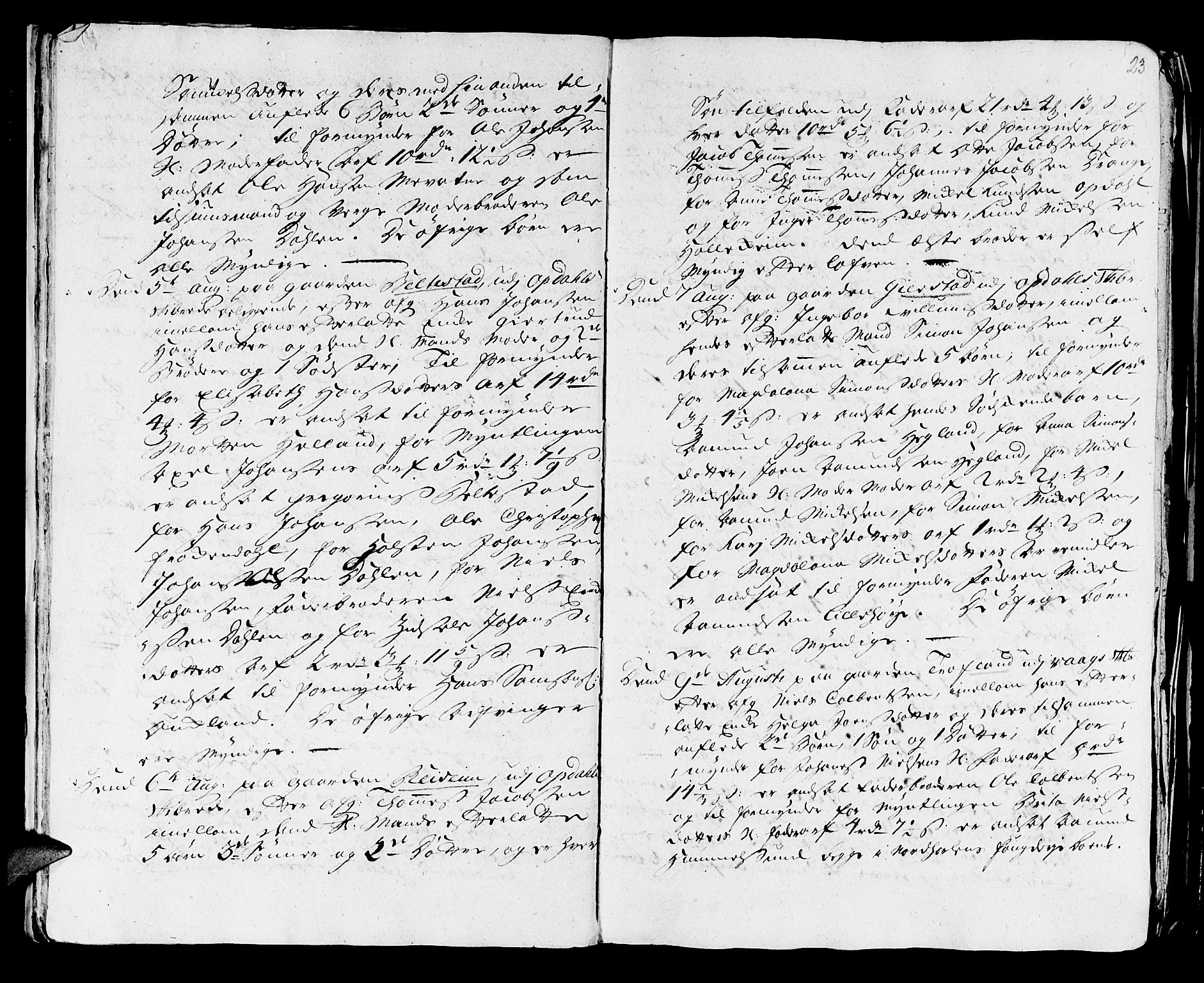 Stiftamtmannen i Bergen, AV/SAB-A-100006/F/Fd/Fdd/0001 / Lnr. 1970 - Sunnhordland, 1731-1745, p. 22b-23a