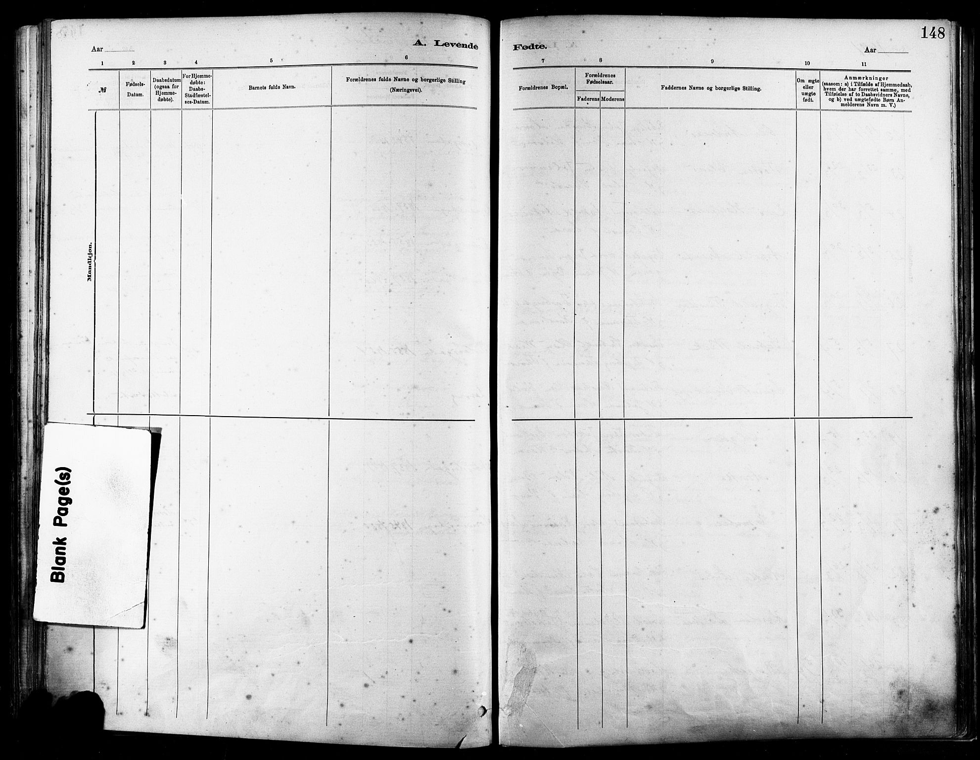 St. Johannes sokneprestkontor, AV/SAST-A-101814/001/30/30BA/L0001: Parish register (official) no. A 1, 1885-1891, p. 148