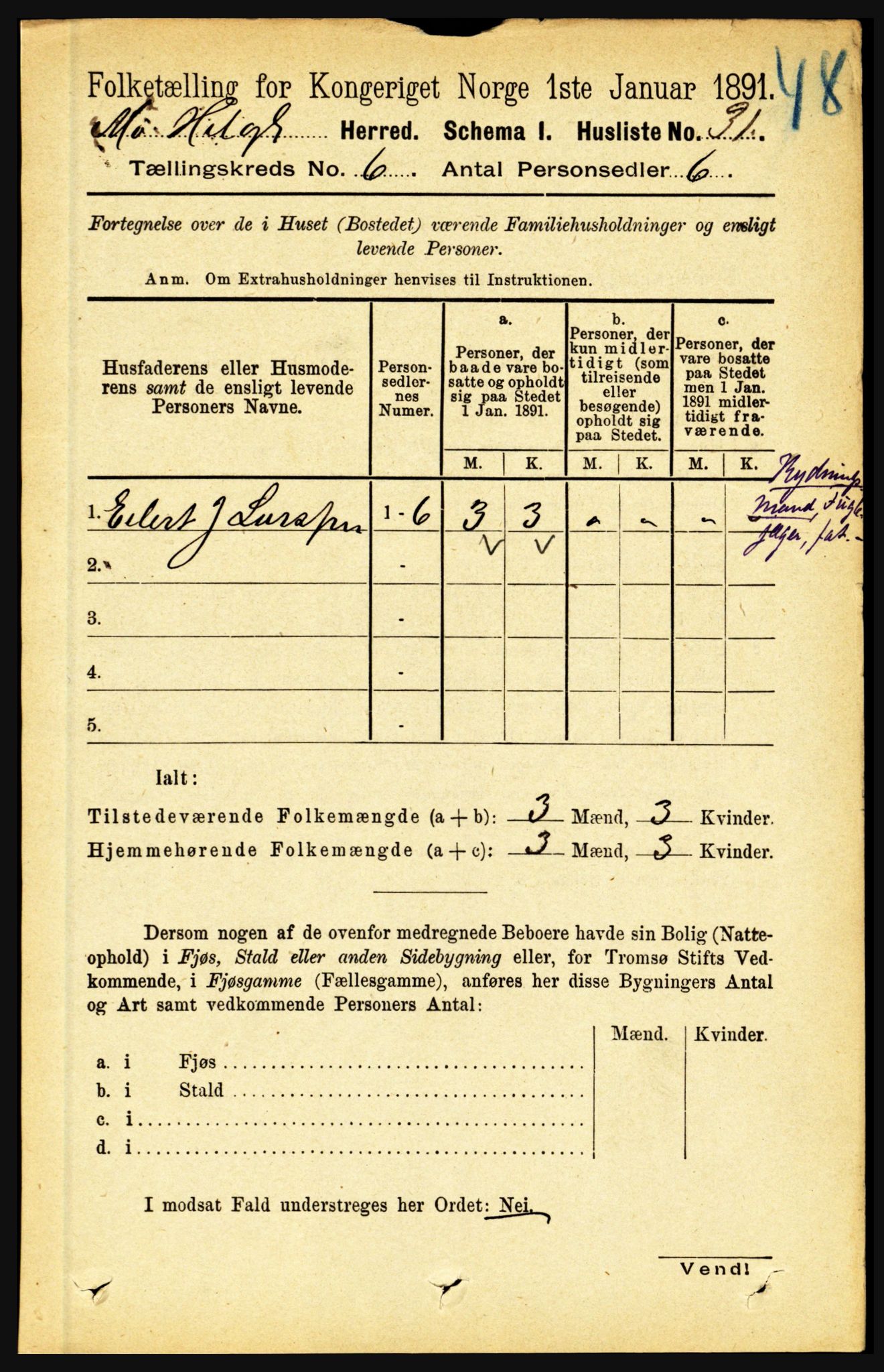 RA, 1891 census for 1833 Mo, 1891, p. 2195