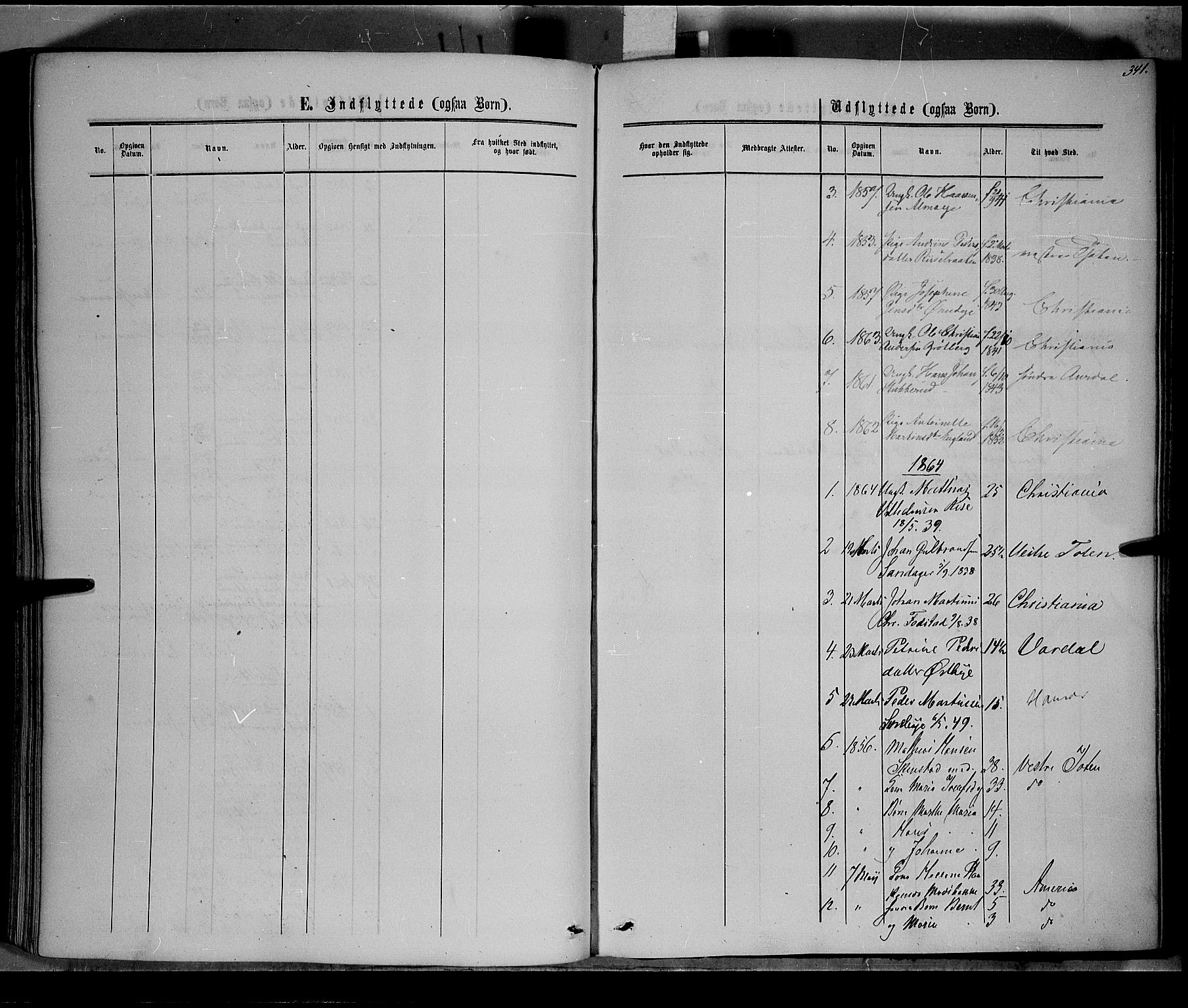 Østre Toten prestekontor, SAH/PREST-104/H/Ha/Haa/L0004: Parish register (official) no. 4, 1857-1865, p. 341
