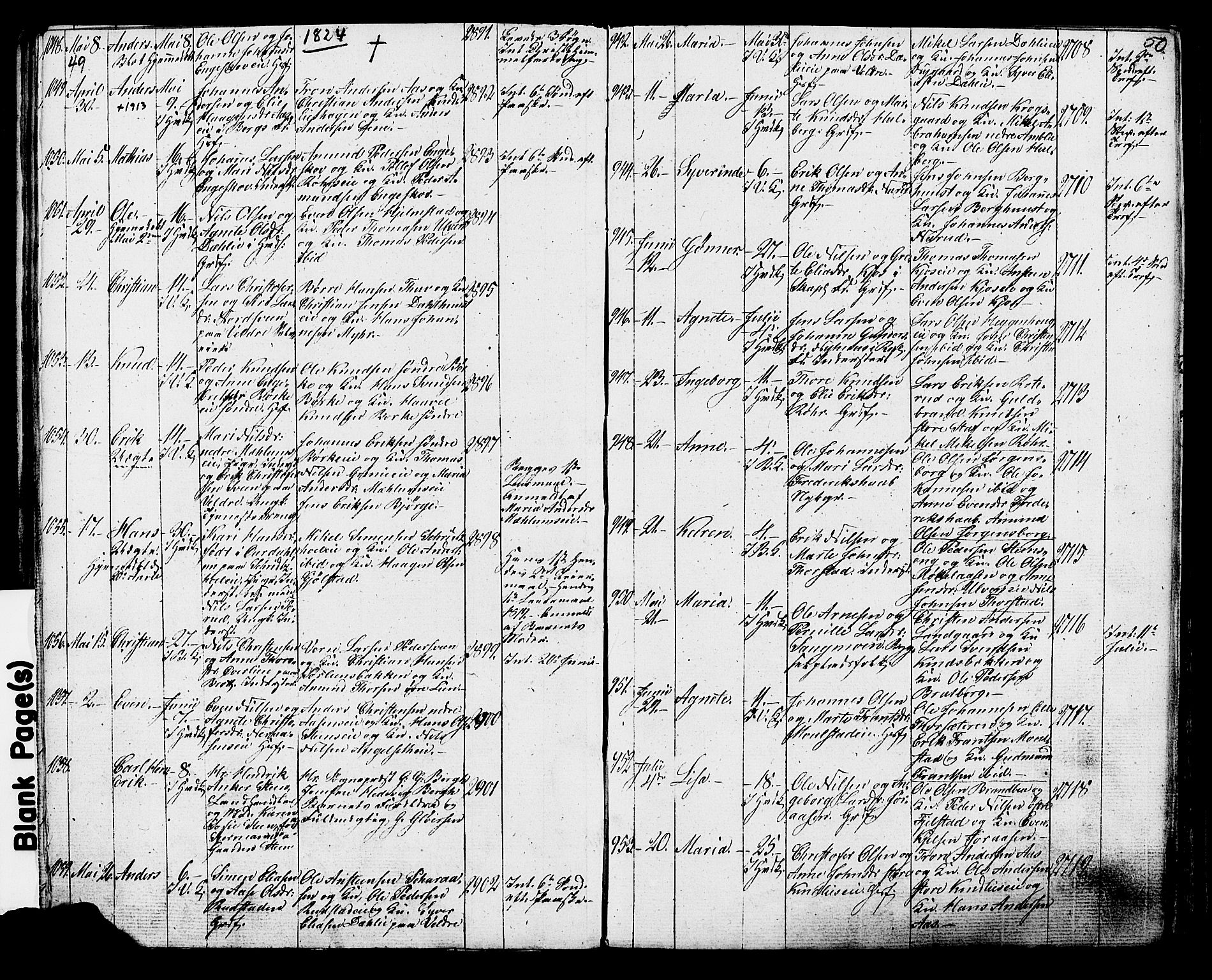 Ringsaker prestekontor, AV/SAH-PREST-014/K/Ka/L0006: Parish register (official) no. 6, 1821-1826, p. 49-50