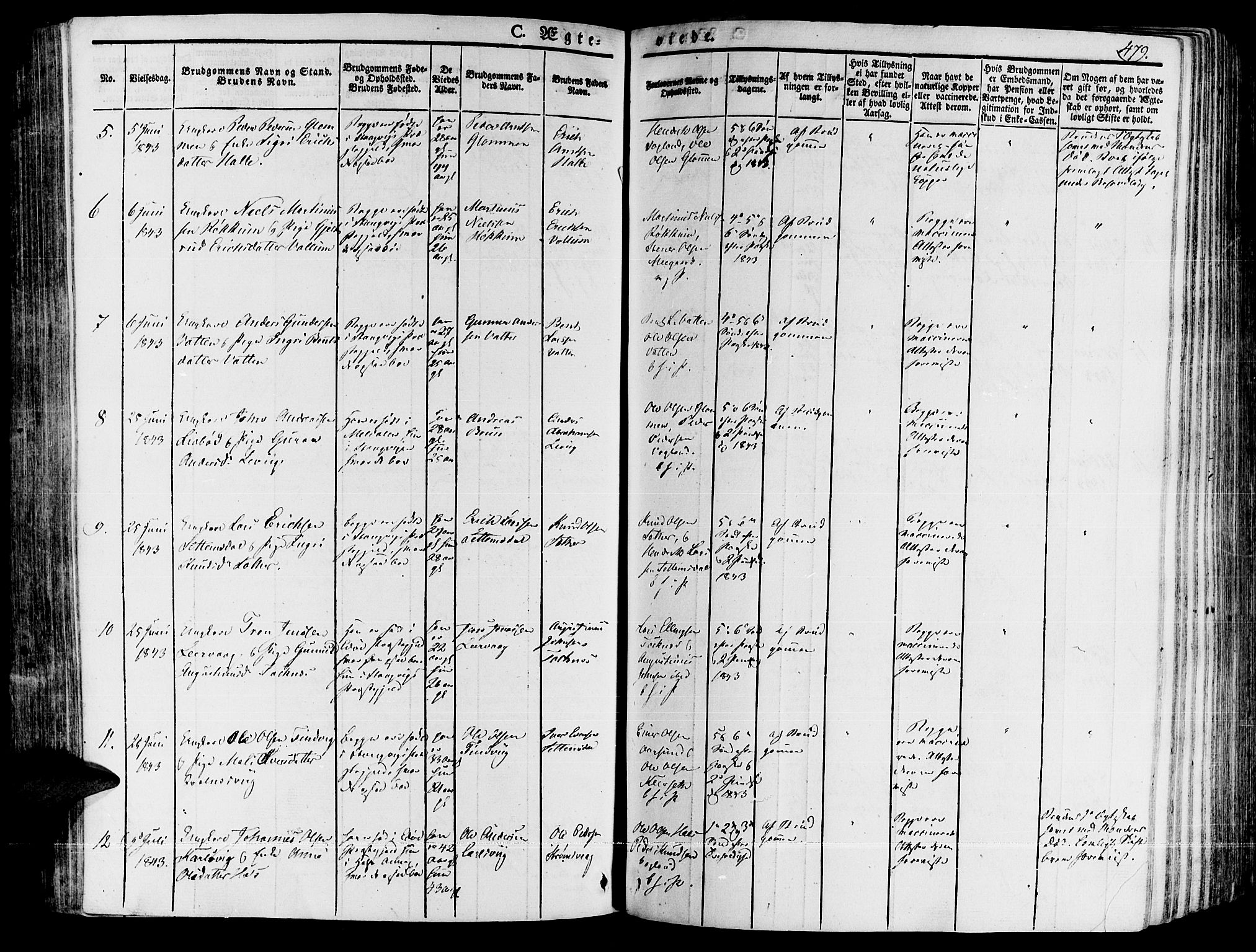 Ministerialprotokoller, klokkerbøker og fødselsregistre - Møre og Romsdal, AV/SAT-A-1454/592/L1025: Parish register (official) no. 592A03 /2, 1831-1849, p. 479