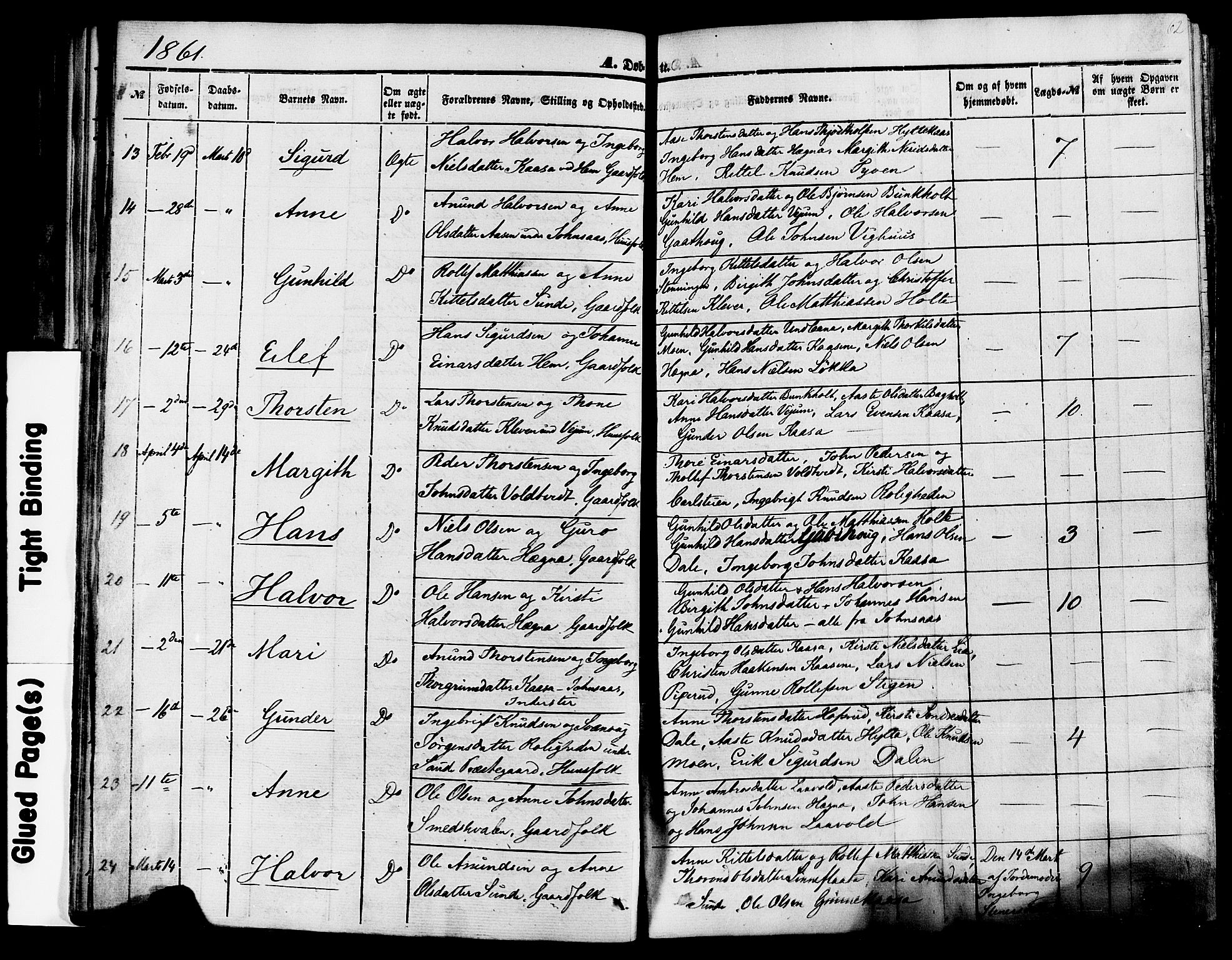 Sauherad kirkebøker, SAKO/A-298/F/Fa/L0007: Parish register (official) no. I 7, 1851-1873, p. 62