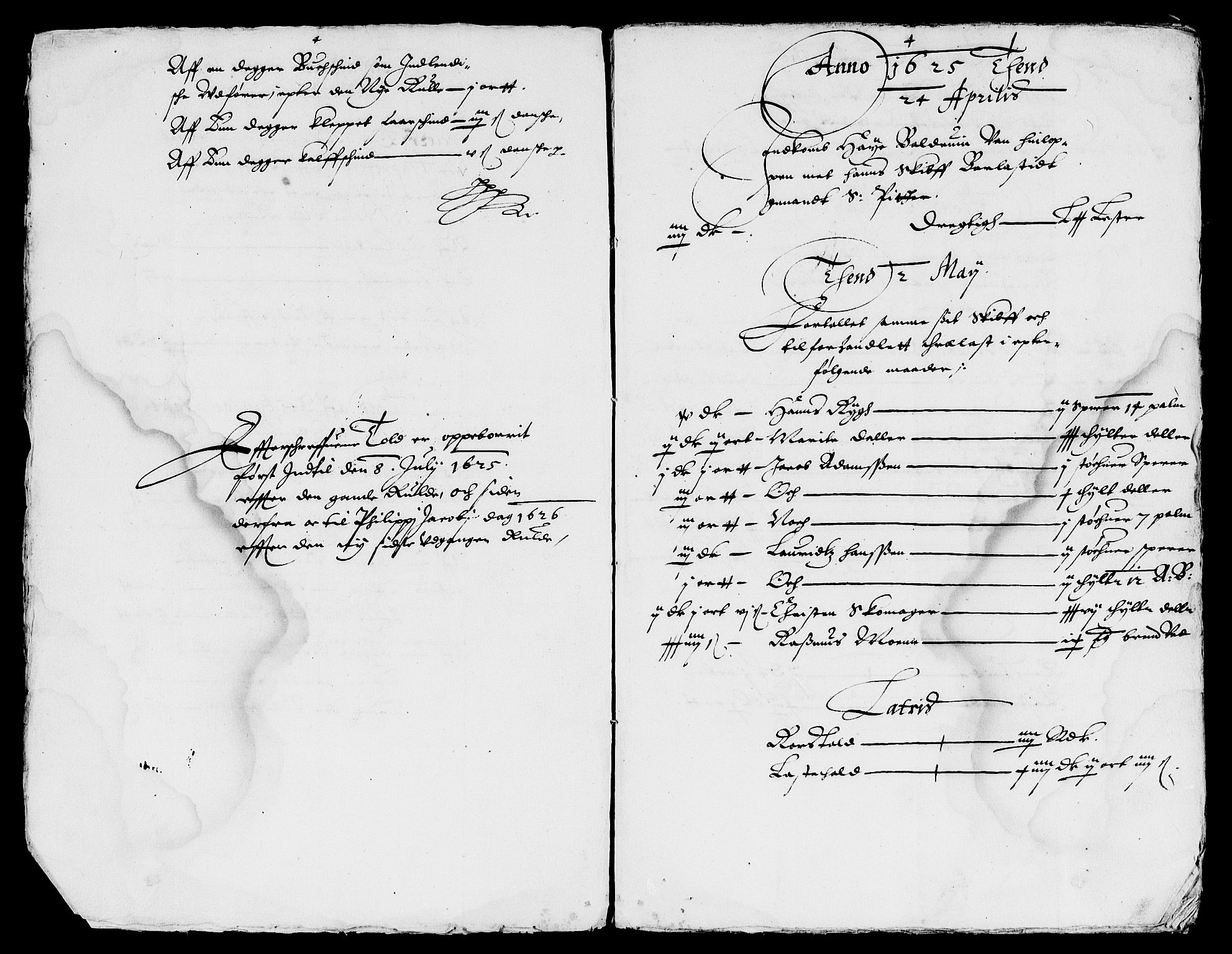 Rentekammeret inntil 1814, Reviderte regnskaper, Lensregnskaper, AV/RA-EA-5023/R/Rb/Rbm/L0003: Eiker len, 1622-1626