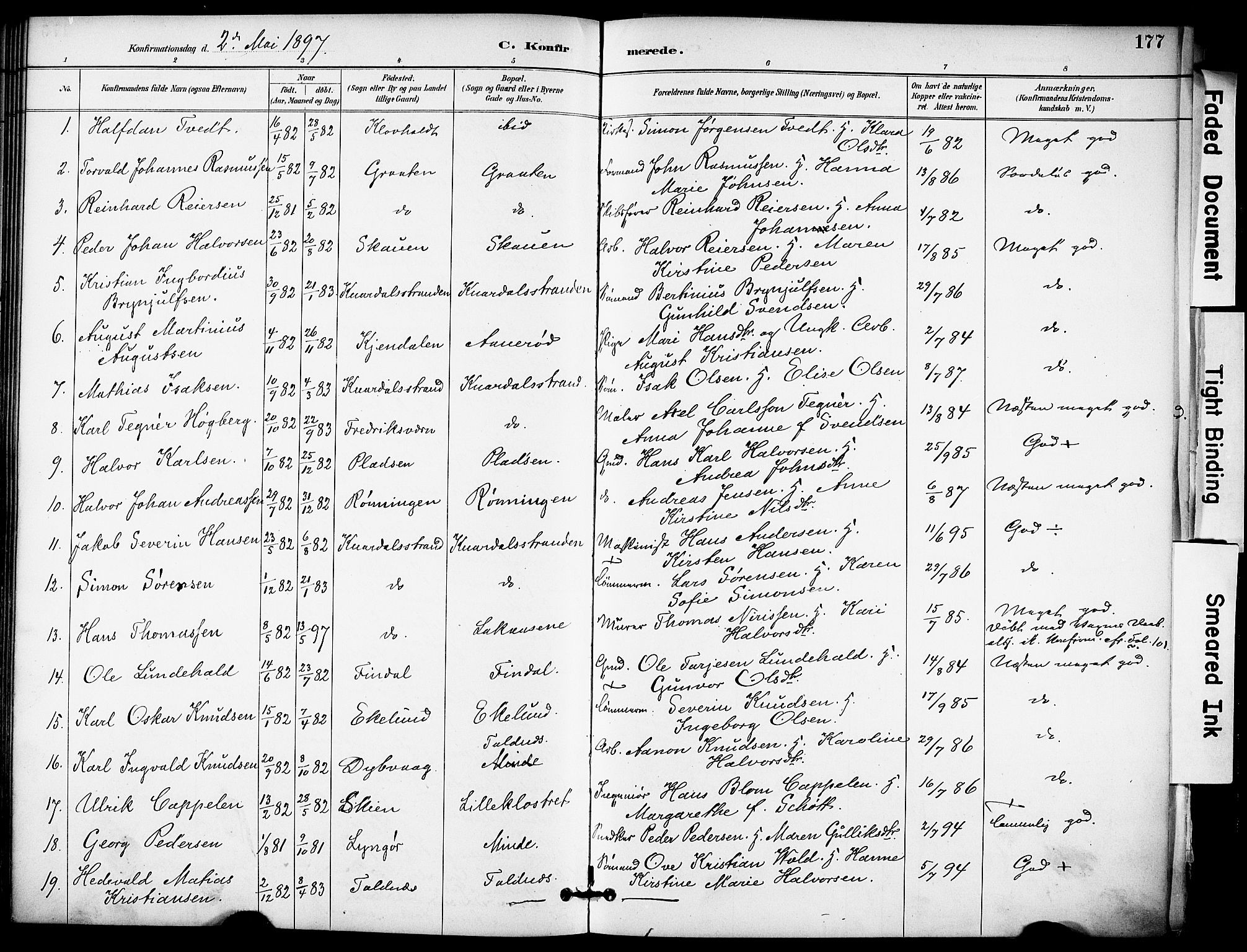 Solum kirkebøker, SAKO/A-306/F/Fa/L0010: Parish register (official) no. I 10, 1888-1898, p. 177