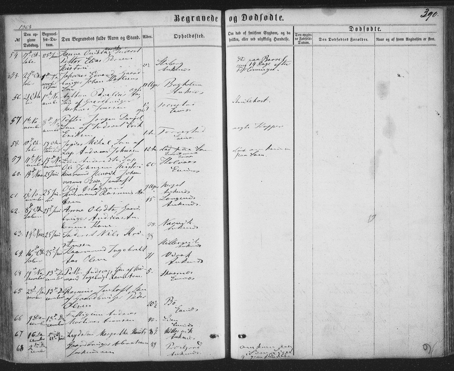 Ministerialprotokoller, klokkerbøker og fødselsregistre - Nordland, SAT/A-1459/863/L0896: Parish register (official) no. 863A08, 1861-1871, p. 390