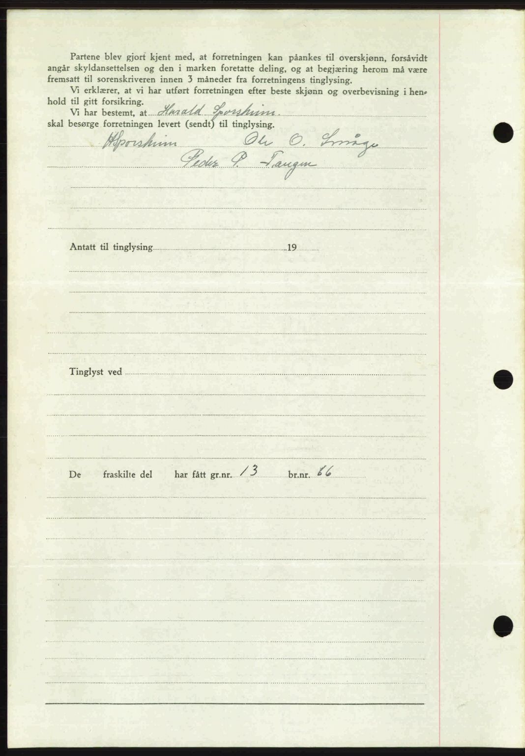 Romsdal sorenskriveri, SAT/A-4149/1/2/2C: Mortgage book no. A22, 1947-1947, Diary no: : 140/1947