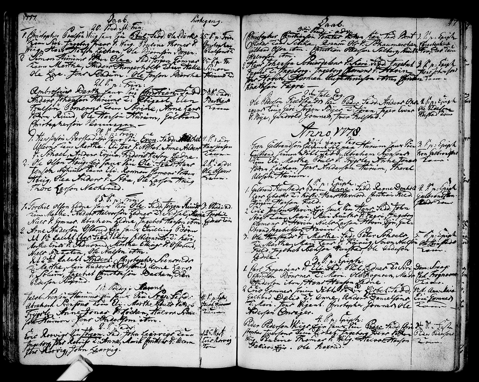 Hole kirkebøker, SAKO/A-228/F/Fa/L0002: Parish register (official) no. I 2, 1766-1814, p. 47