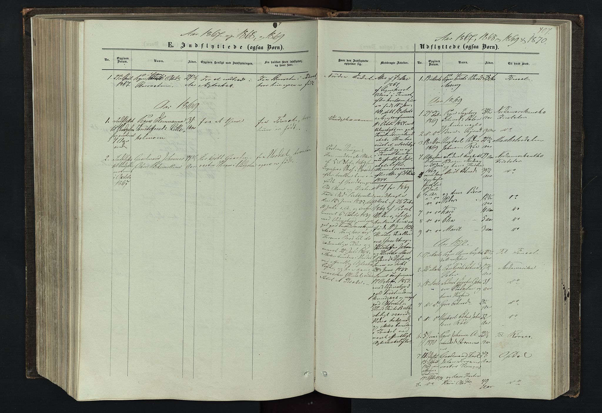 Tolga prestekontor, SAH/PREST-062/L/L0005: Parish register (copy) no. 5, 1862-1893, p. 407