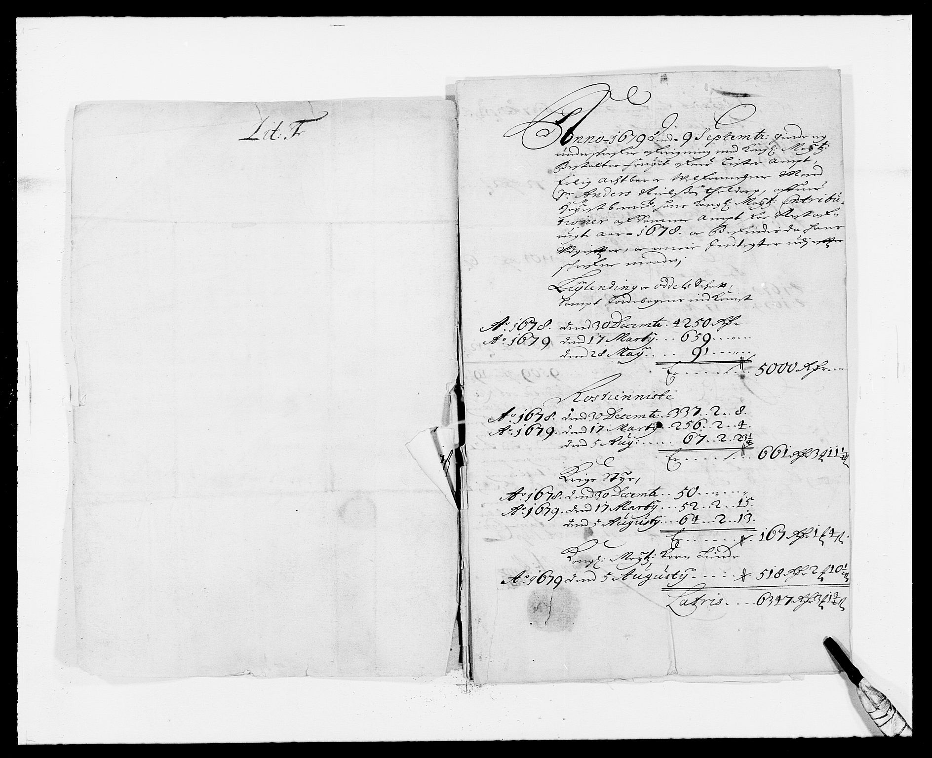 Rentekammeret inntil 1814, Reviderte regnskaper, Fogderegnskap, AV/RA-EA-4092/R41/L2530: Fogderegnskap Lista, 1677-1679, p. 294