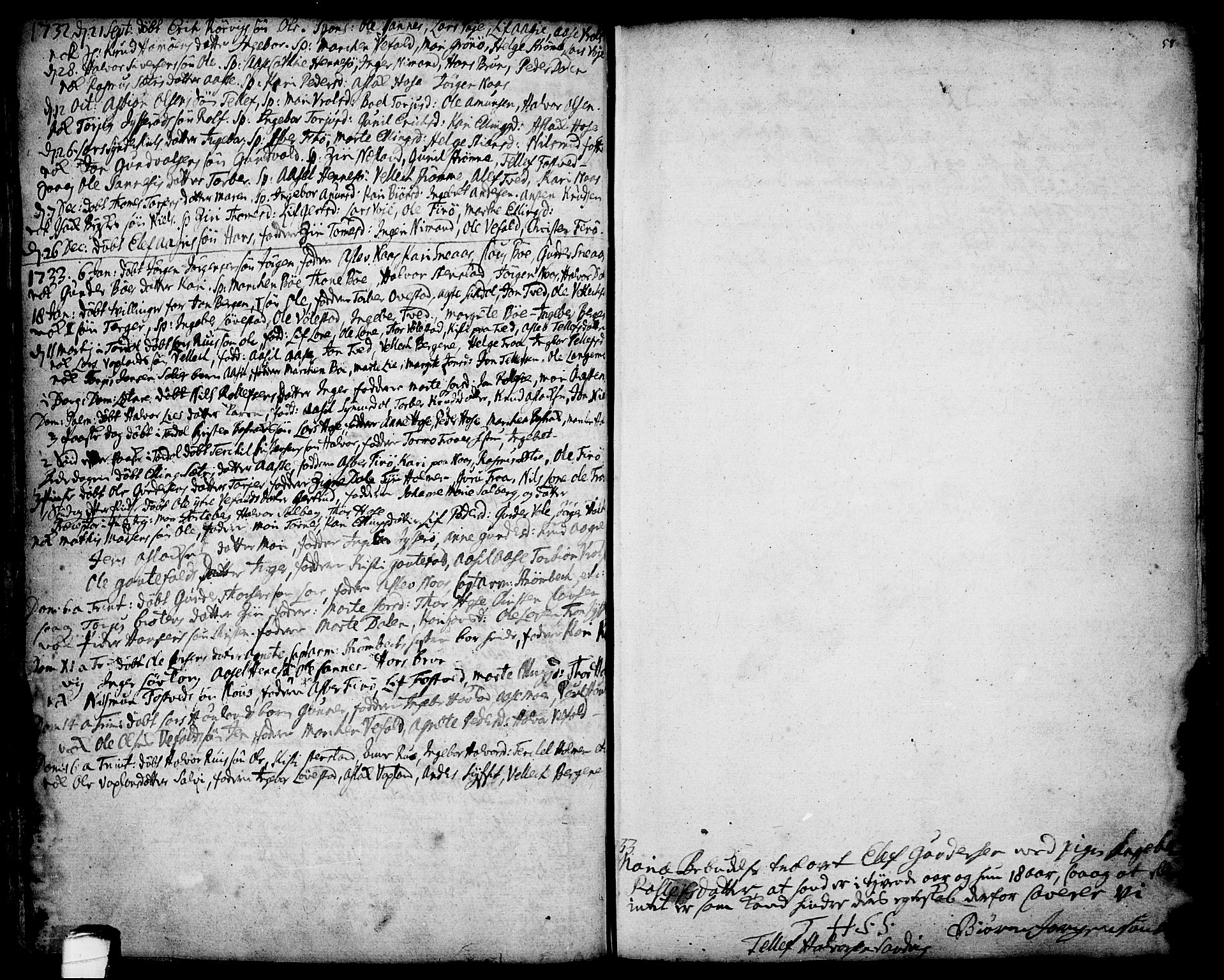 Drangedal kirkebøker, SAKO/A-258/F/Fa/L0001: Parish register (official) no. 1, 1697-1767, p. 58
