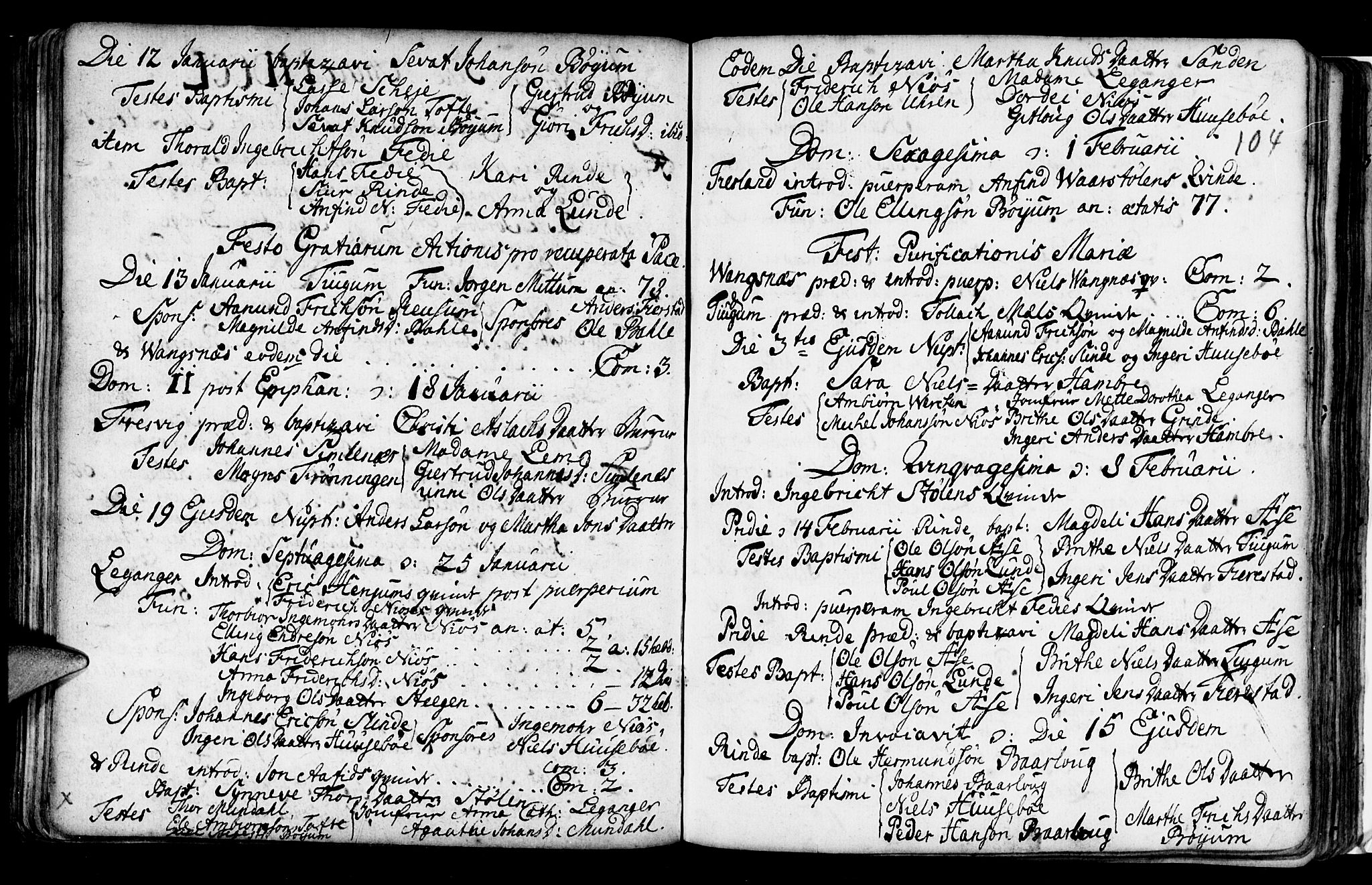 Leikanger sokneprestembete, SAB/A-81001: Parish register (official) no. A 2, 1735-1756, p. 104