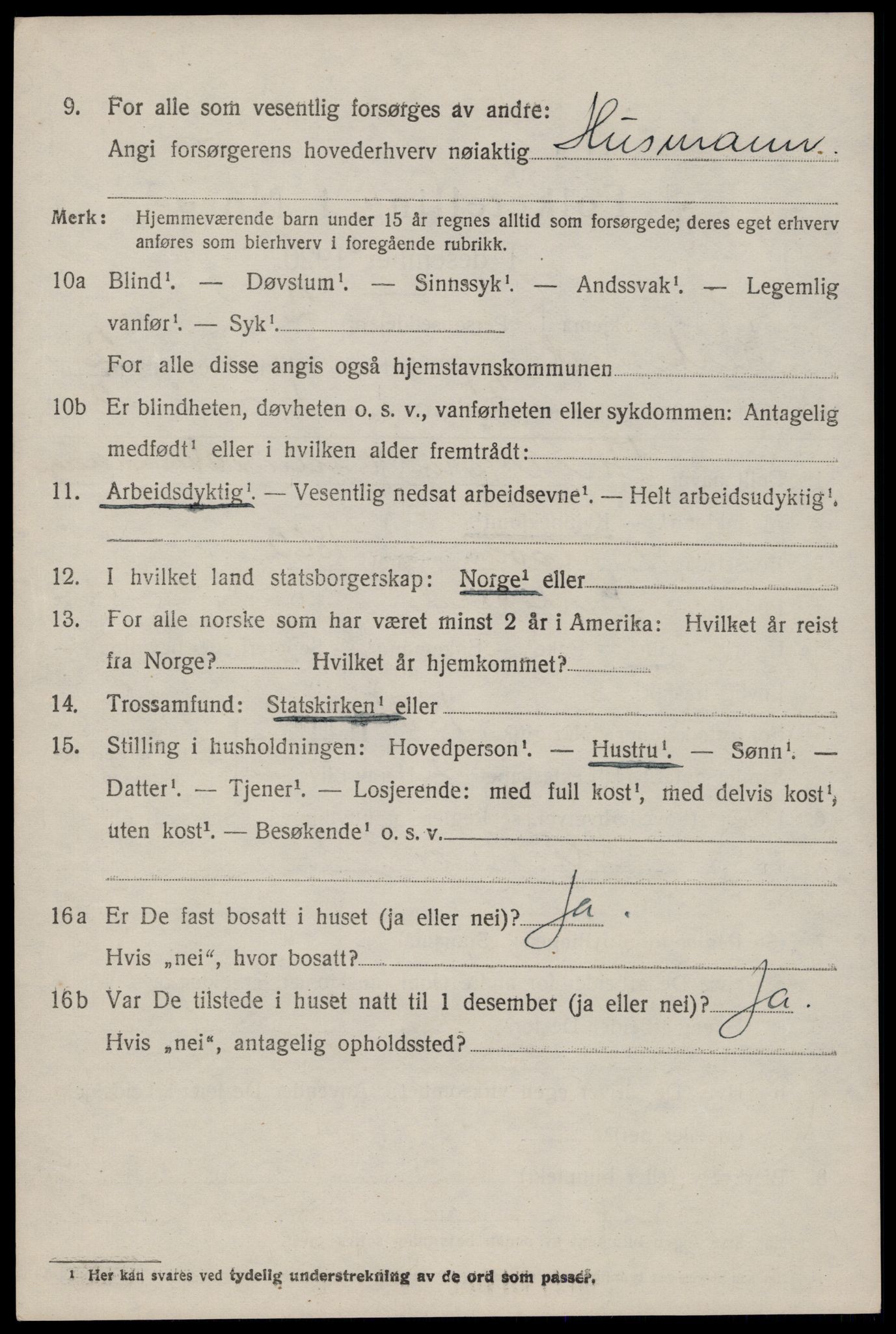 SAKO, 1920 census for Kviteseid, 1920, p. 2384