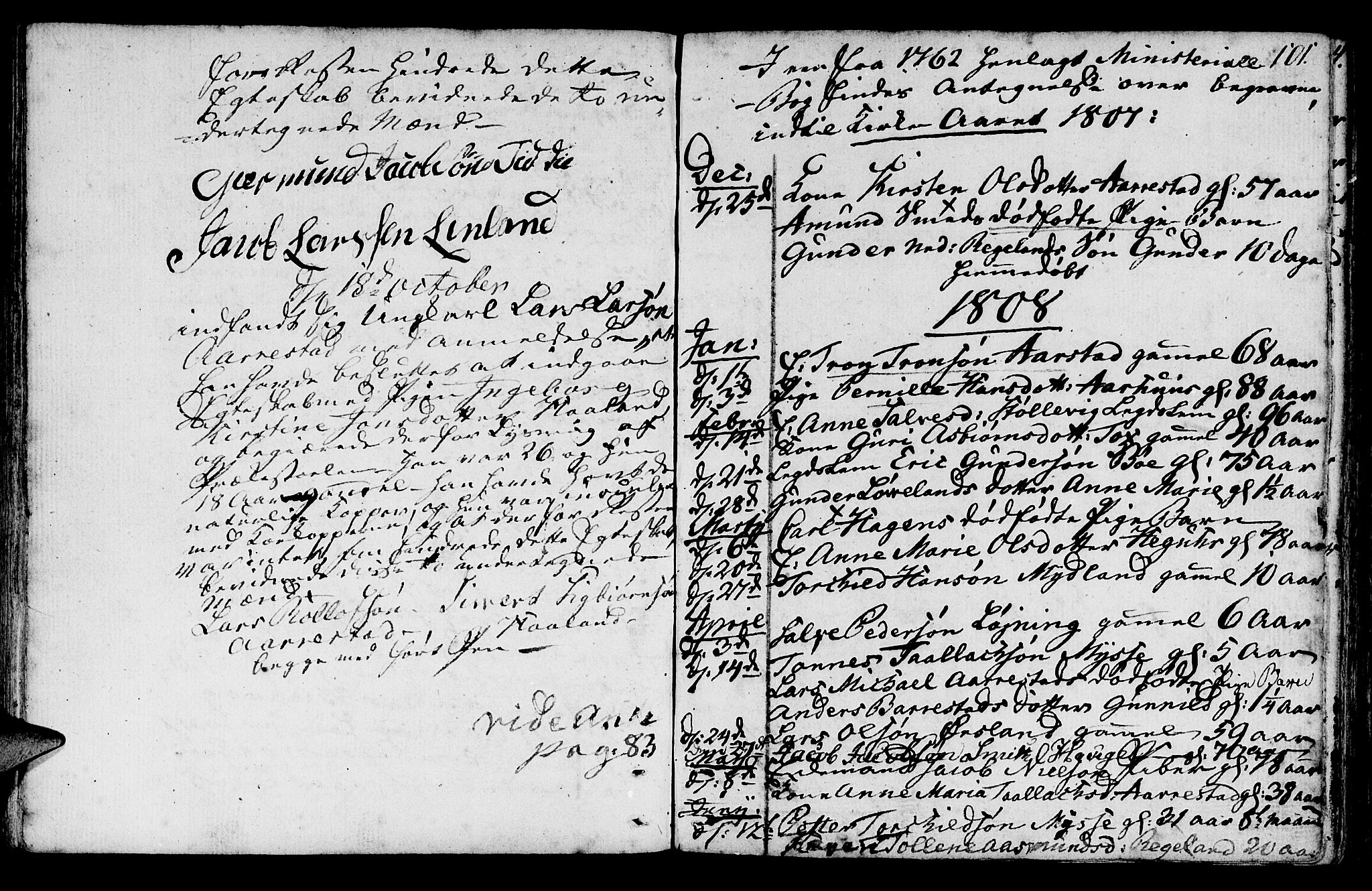 Sokndal sokneprestkontor, SAST/A-101808: Parish register (official) no. A 5, 1806-1826, p. 101