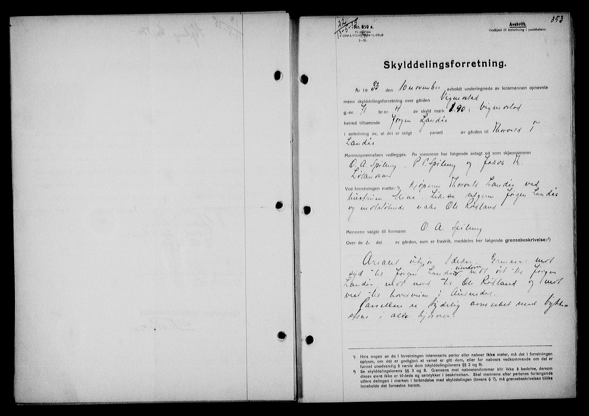 Mandal sorenskriveri, SAK/1221-0005/001/G/Gb/Gba/L0068: Mortgage book no. A-5, 1934-1935, Deed date: 13.05.1935