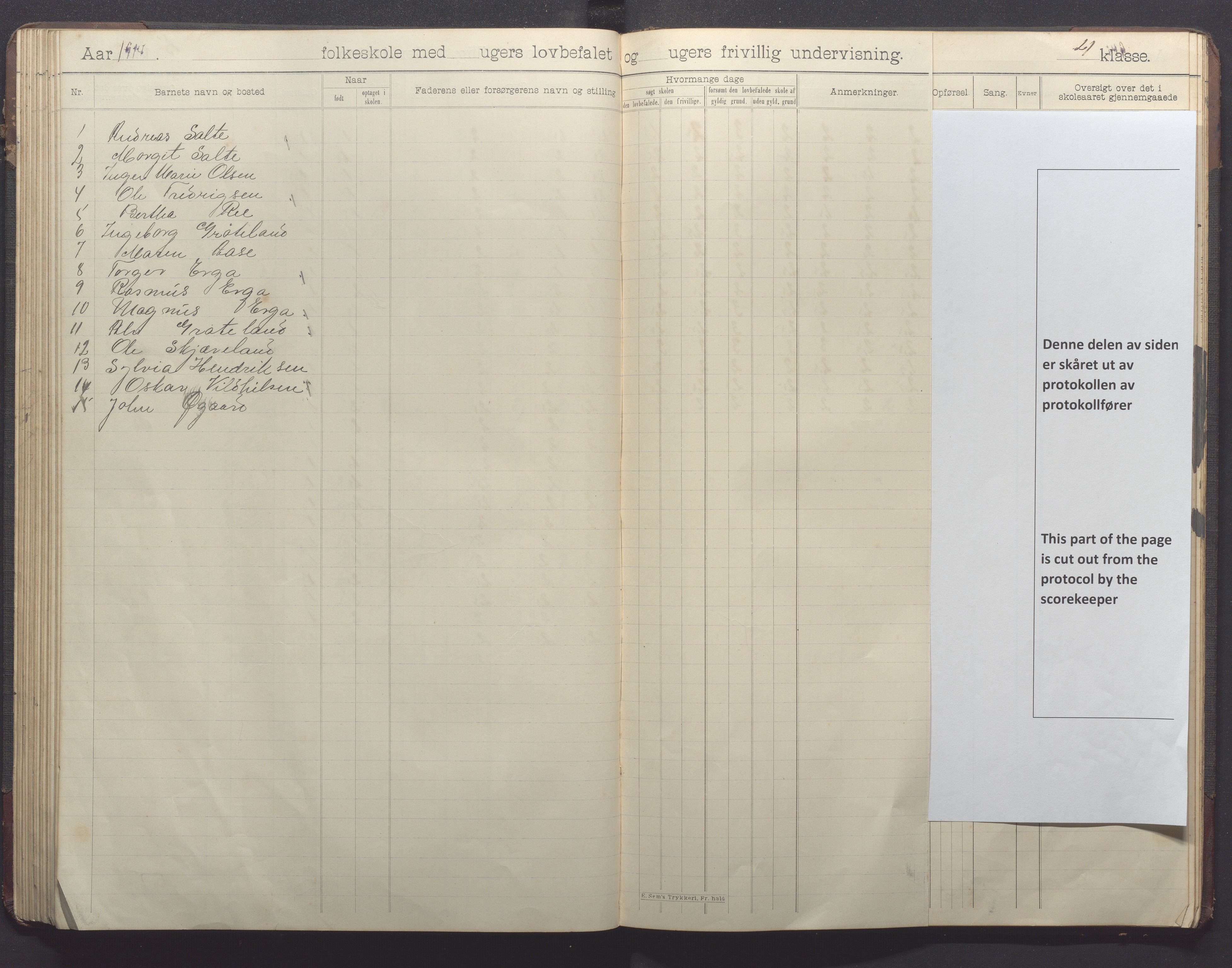 Klepp kommune - Pollestad skule, IKAR/K-100295/H/L0002: Skoleprotokoll, 1901-1916, p. 77