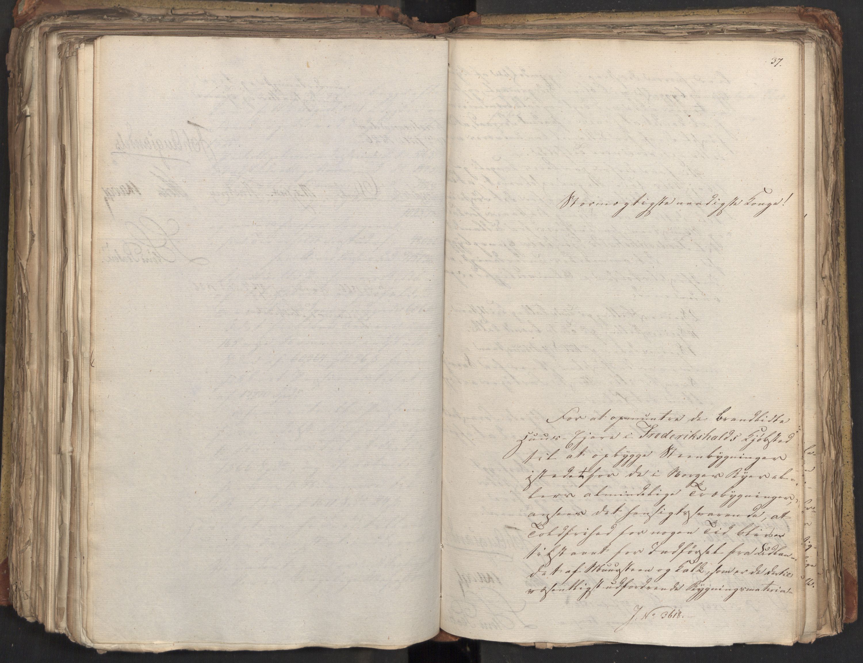 Statsrådsavdelingen i Stockholm, AV/RA-S-1003/D/Da/L0047: Regjeringsinnstillinger nr. 3501-3659, 1826, p. 335