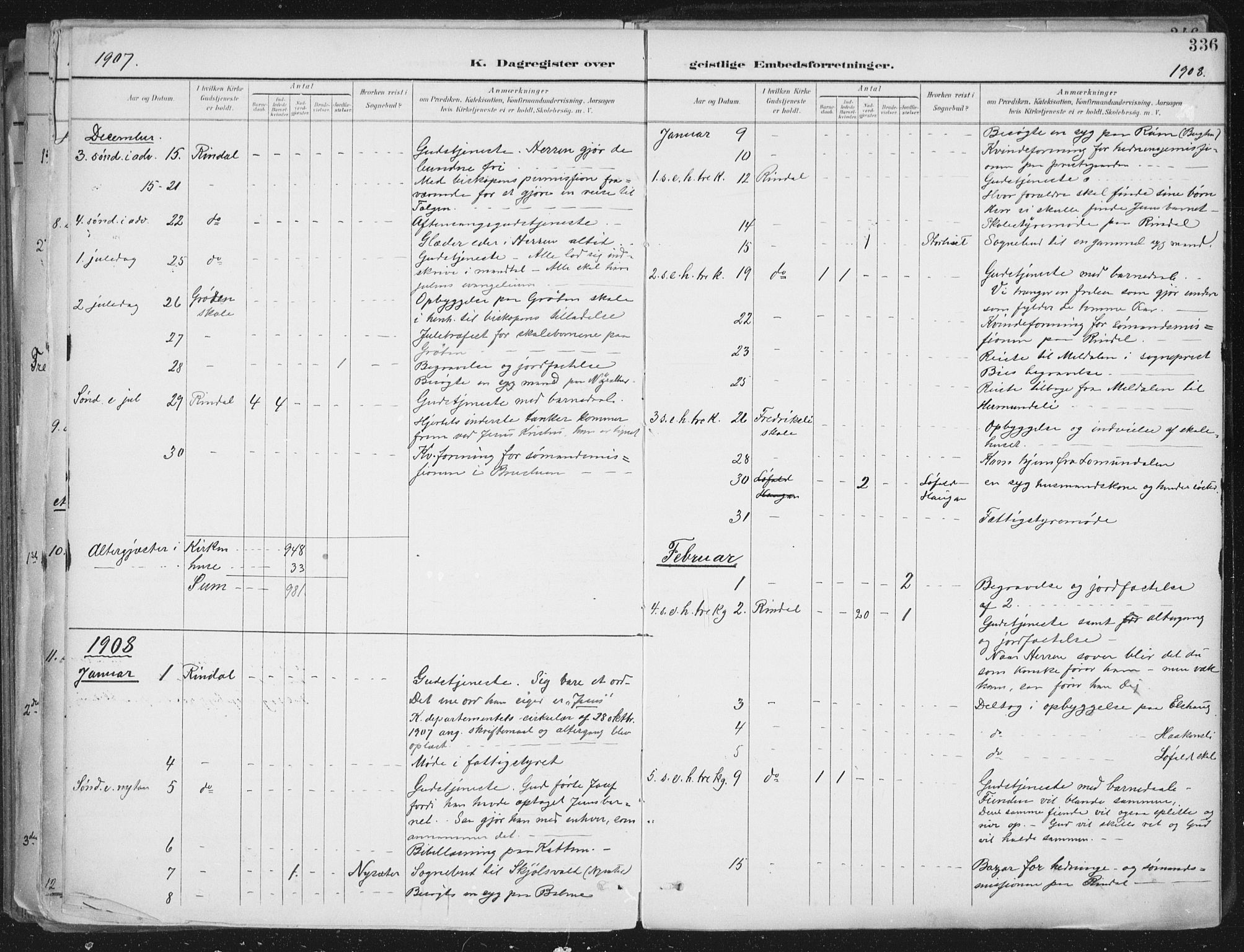 Ministerialprotokoller, klokkerbøker og fødselsregistre - Møre og Romsdal, SAT/A-1454/598/L1072: Parish register (official) no. 598A06, 1896-1910, p. 336