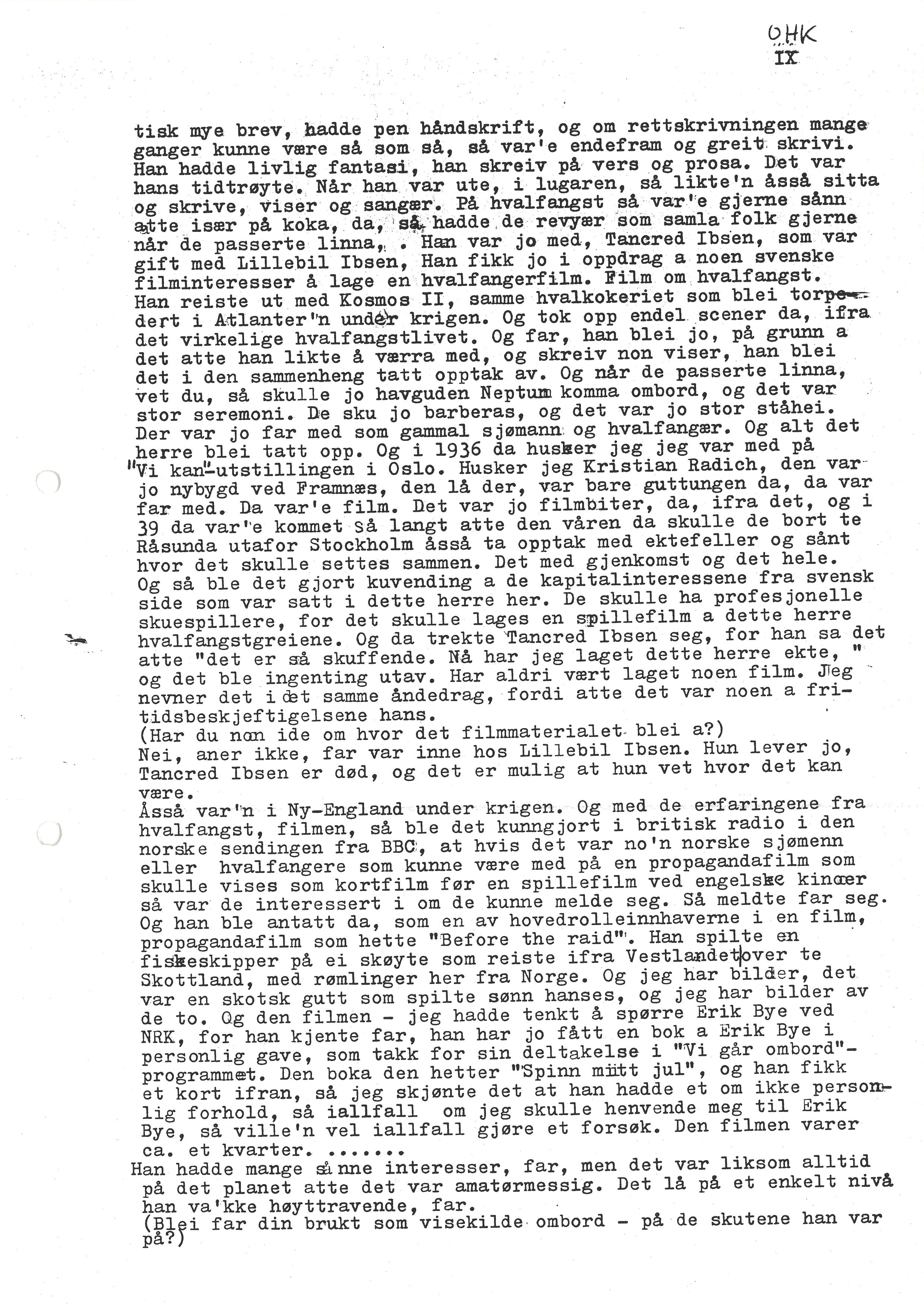 Sa 16 - Folkemusikk fra Vestfold, Gjerdesamlingen, VEMU/A-1868/I/L0001: Informantregister med intervjunedtegnelser, 1979-1986