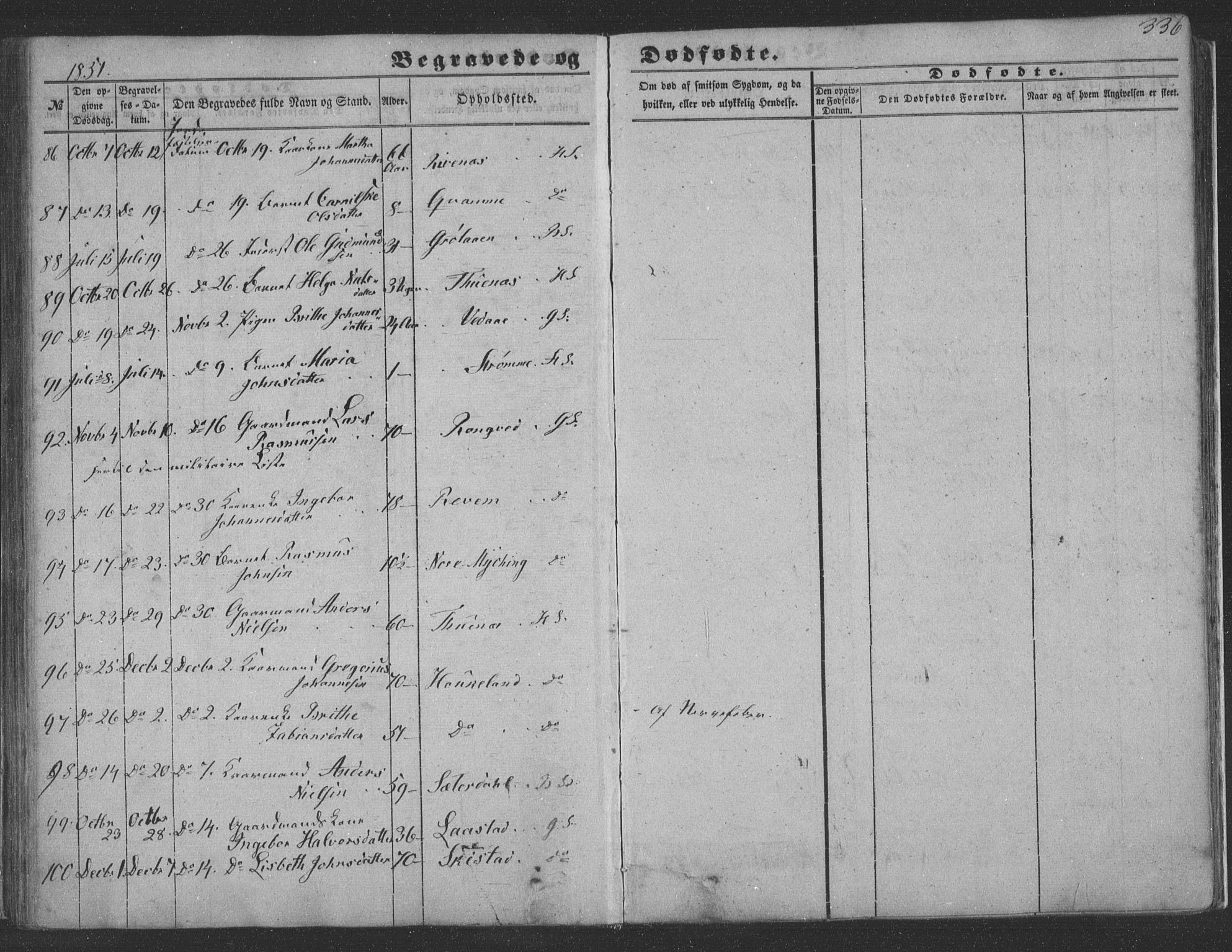 Haus sokneprestembete, AV/SAB-A-75601/H/Haa: Parish register (official) no. A 16 II, 1848-1857, p. 336