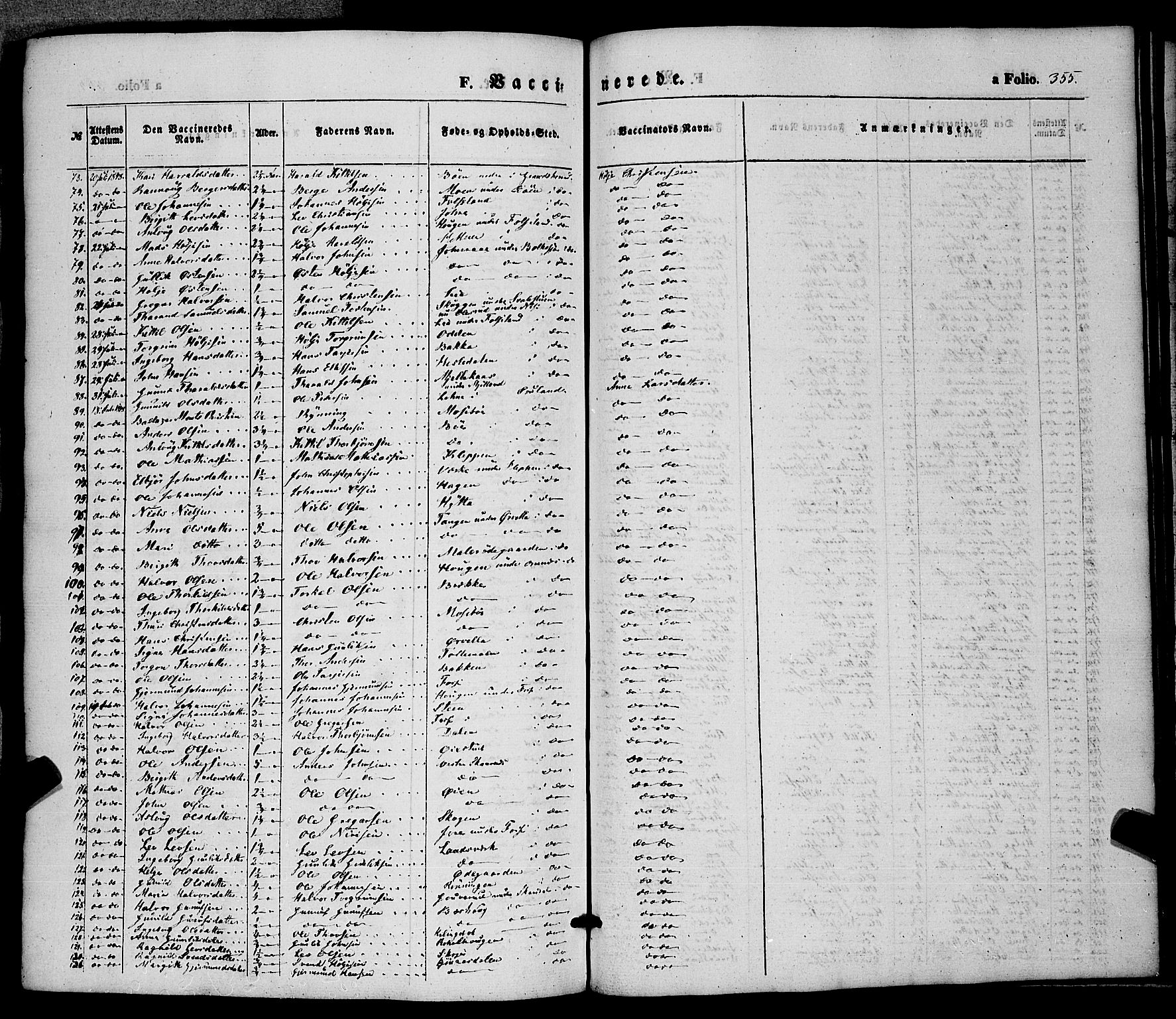 Hjartdal kirkebøker, SAKO/A-270/F/Fa/L0008: Parish register (official) no. I 8, 1844-1859, p. 355