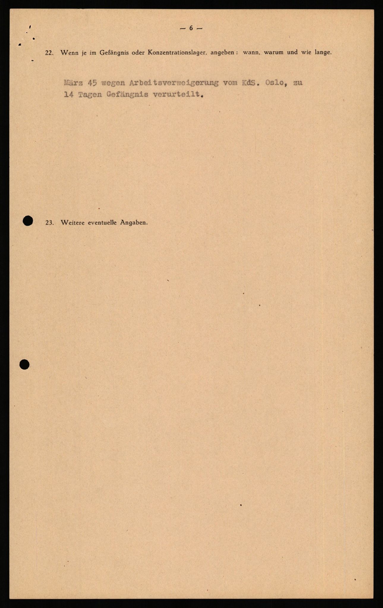 Forsvaret, Forsvarets overkommando II, AV/RA-RAFA-3915/D/Db/L0040: CI Questionaires. Tyske okkupasjonsstyrker i Norge. Østerrikere., 1945-1946, p. 164