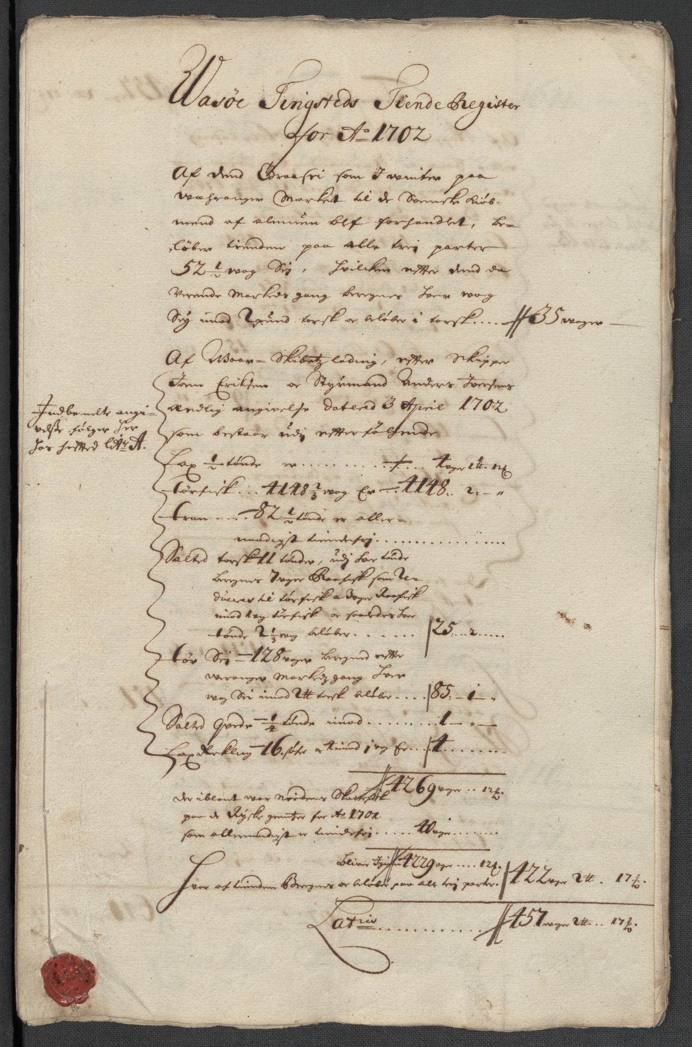 Rentekammeret inntil 1814, Reviderte regnskaper, Fogderegnskap, RA/EA-4092/R69/L4852: Fogderegnskap Finnmark/Vardøhus, 1701-1704, p. 182