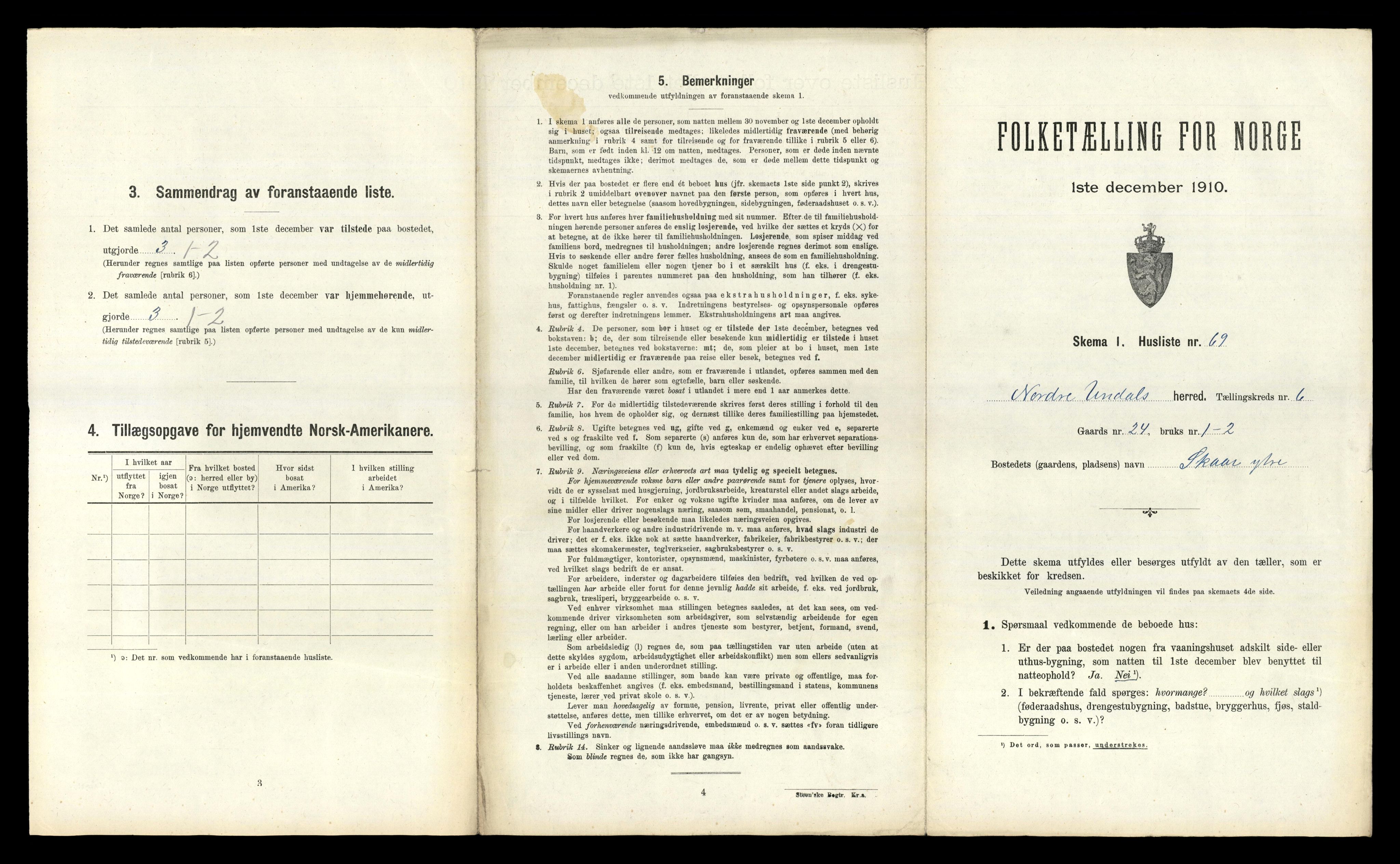 RA, 1910 census for Nord-Audnedal, 1910, p. 654