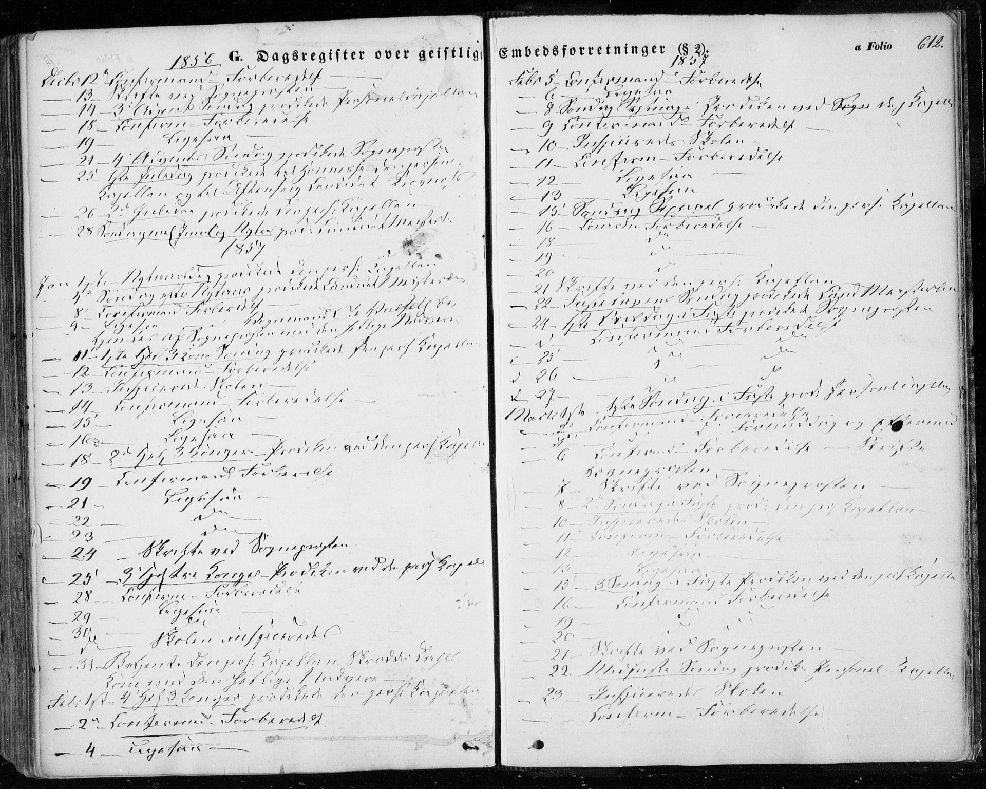 Ministerialprotokoller, klokkerbøker og fødselsregistre - Sør-Trøndelag, SAT/A-1456/601/L0051: Parish register (official) no. 601A19, 1848-1857, p. 612