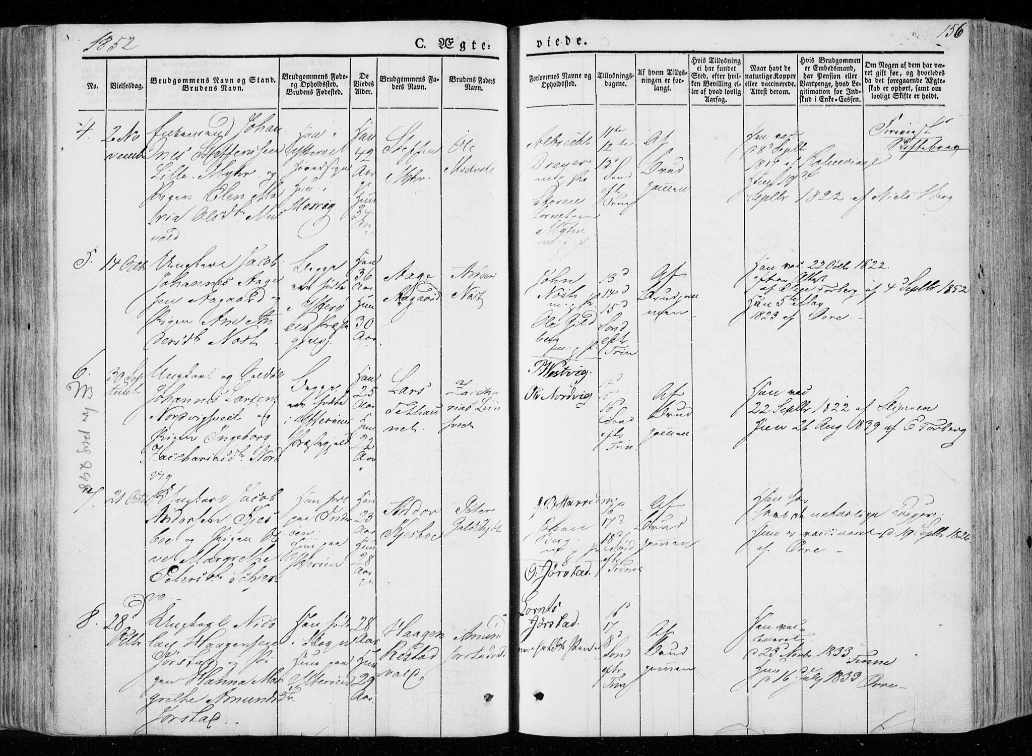 Ministerialprotokoller, klokkerbøker og fødselsregistre - Nord-Trøndelag, AV/SAT-A-1458/722/L0218: Parish register (official) no. 722A05, 1843-1868, p. 156