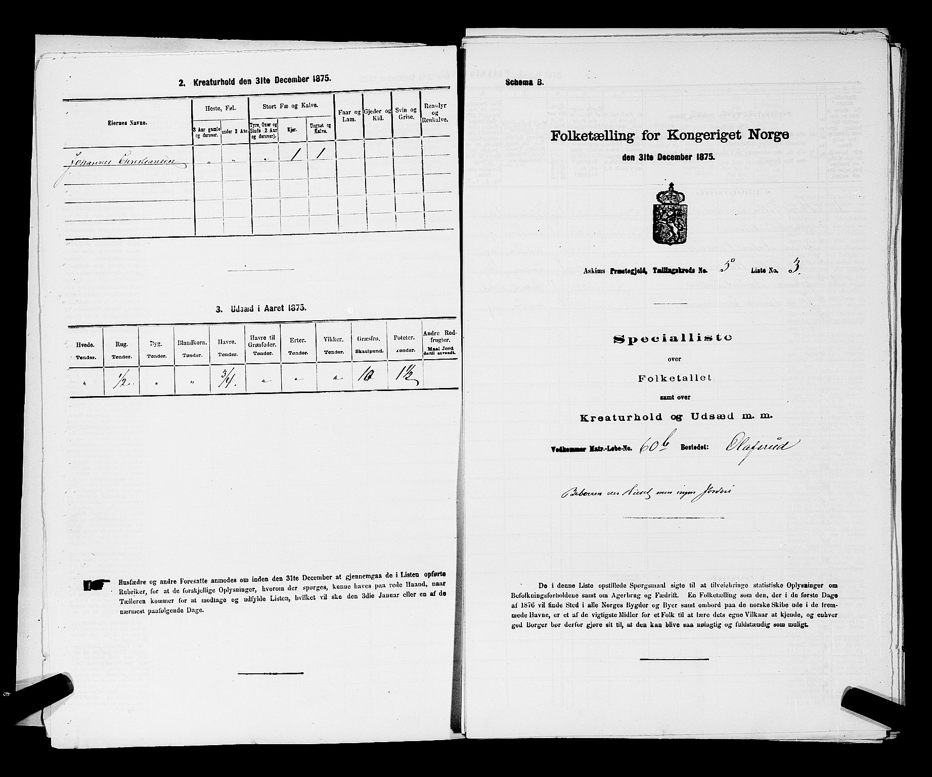 RA, 1875 census for 0124P Askim, 1875, p. 282