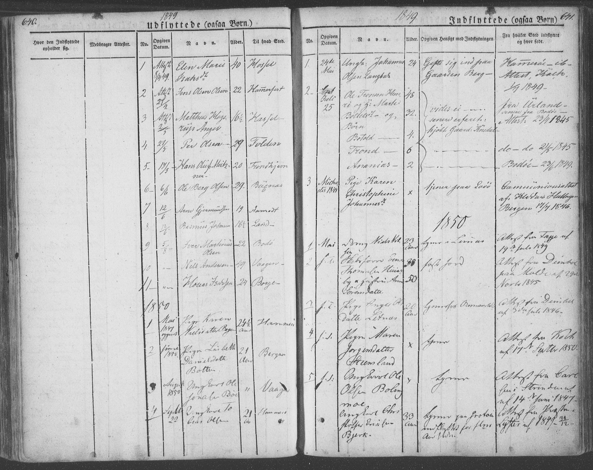 Ministerialprotokoller, klokkerbøker og fødselsregistre - Nordland, SAT/A-1459/855/L0799: Parish register (official) no. 855A07, 1834-1852, p. 640-641