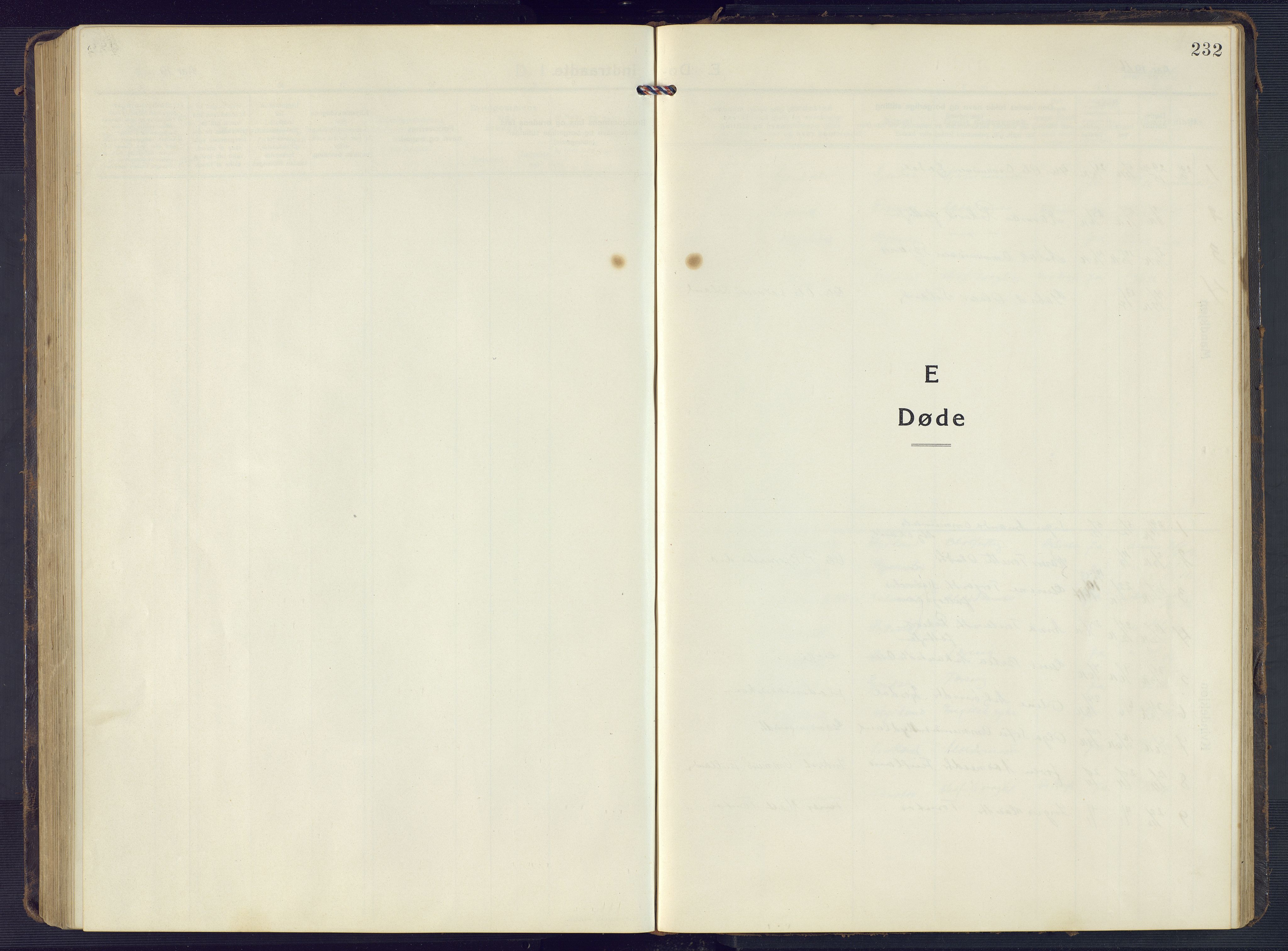 Sirdal sokneprestkontor, SAK/1111-0036/F/Fb/Fbb/L0005: Parish register (copy) no. B 5, 1916-1960, p. 232