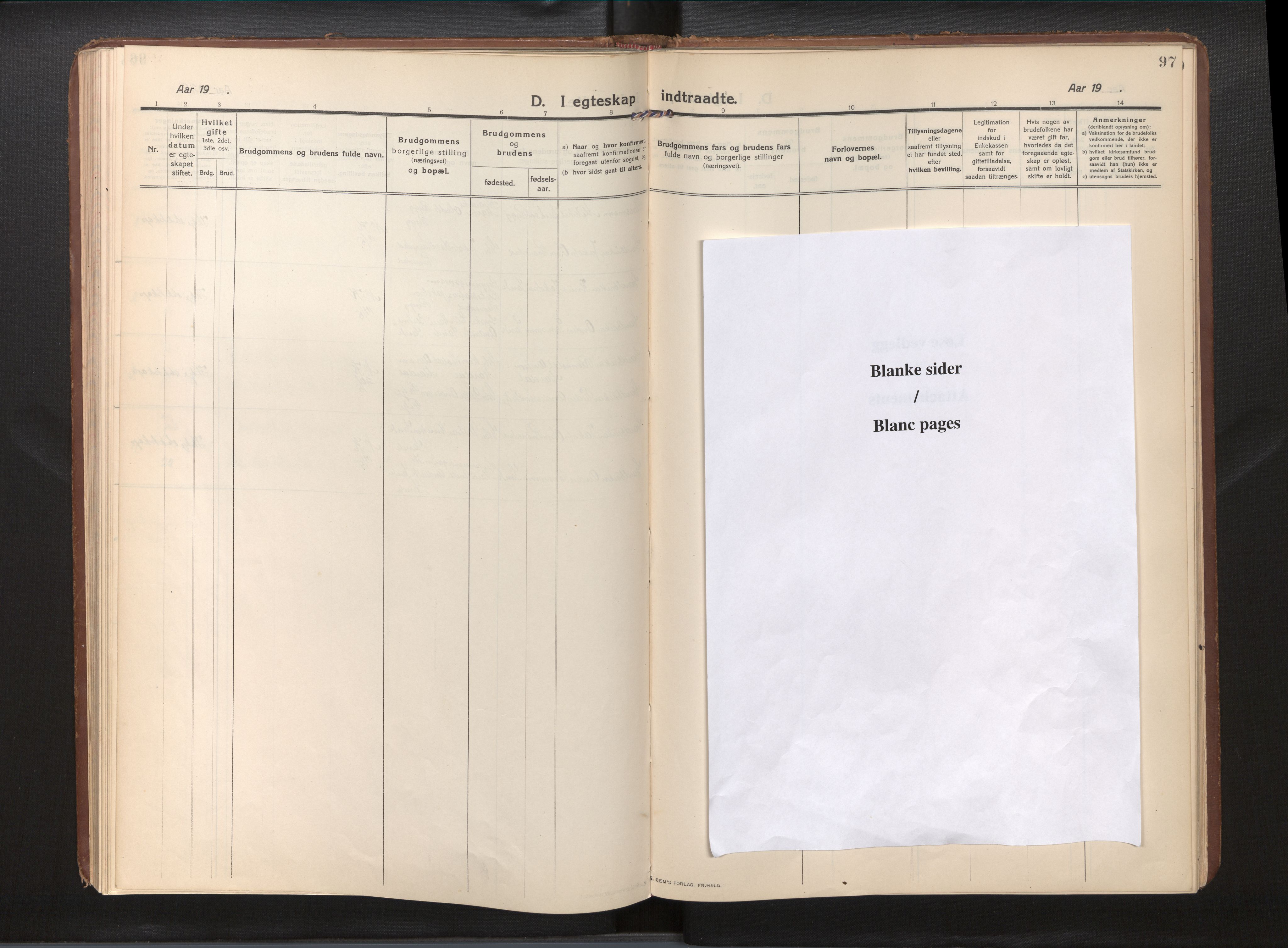 Gloppen sokneprestembete, AV/SAB-A-80101/H/Haa/Haad/L0002: Parish register (official) no. D 2, 1911-1925, p. 96b-97a