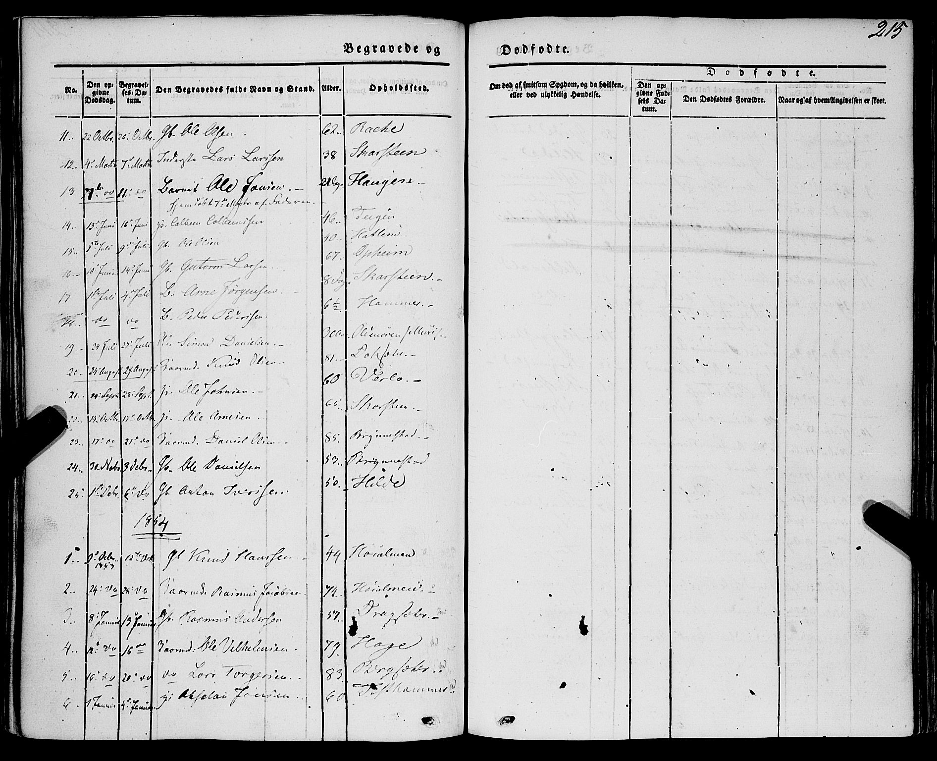 Innvik sokneprestembete, AV/SAB-A-80501: Parish register (official) no. A 5, 1847-1865, p. 215