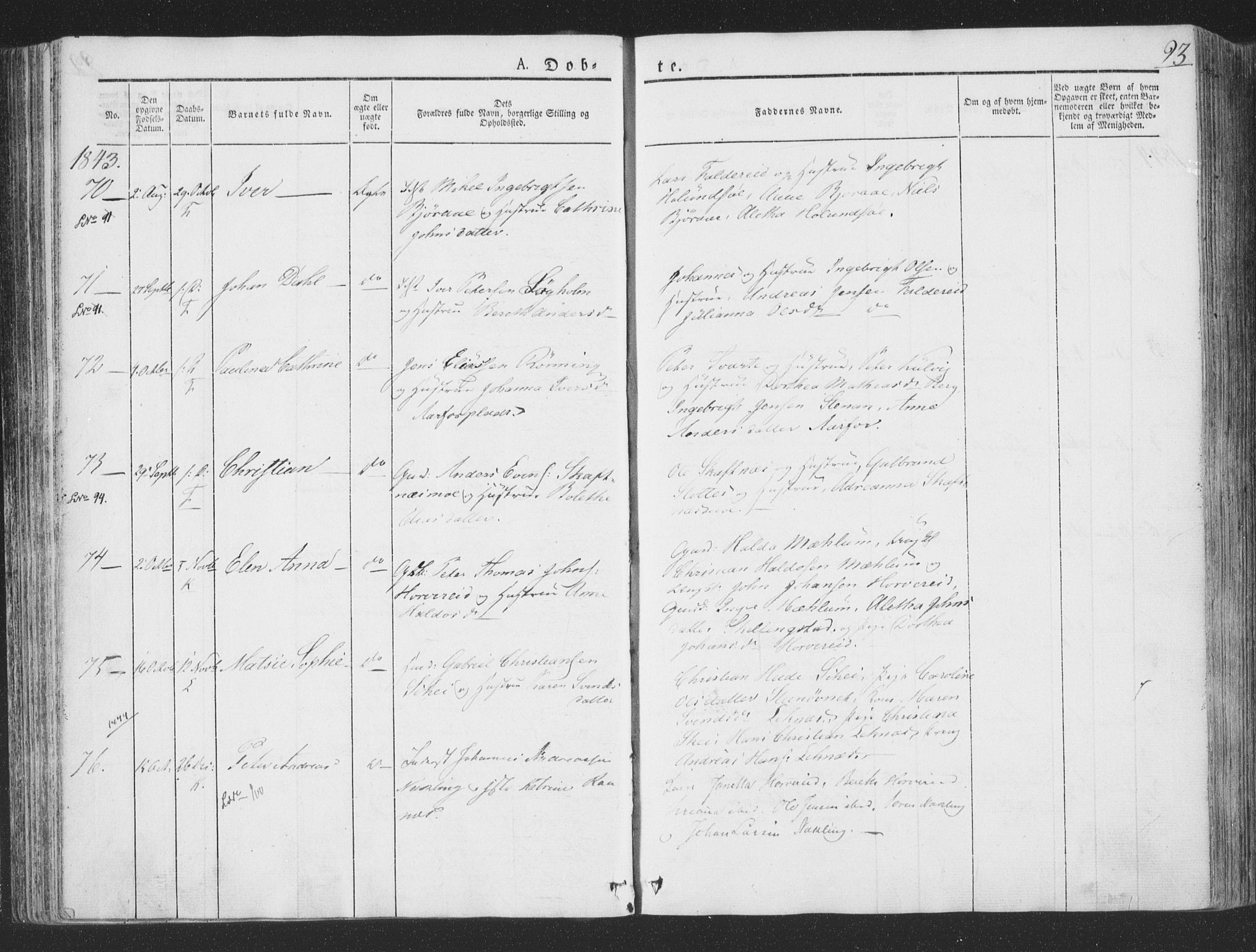 Ministerialprotokoller, klokkerbøker og fødselsregistre - Nord-Trøndelag, SAT/A-1458/780/L0639: Parish register (official) no. 780A04, 1830-1844, p. 93