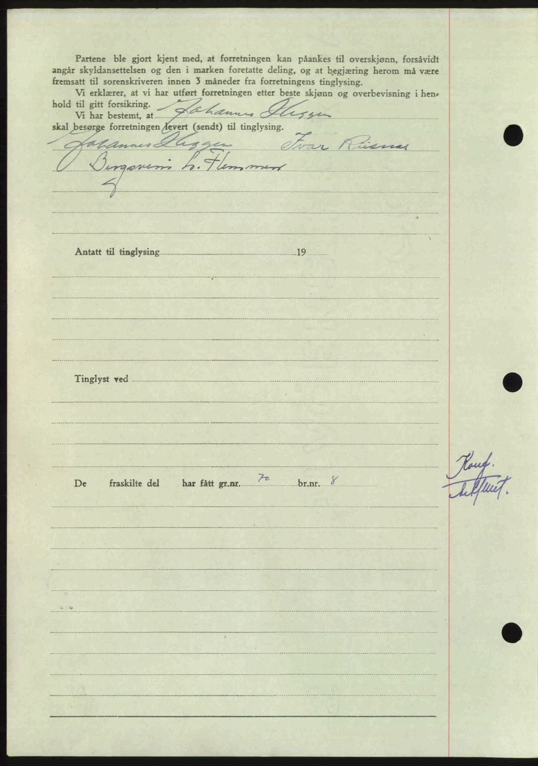 Nordmøre sorenskriveri, AV/SAT-A-4132/1/2/2Ca: Mortgage book no. A114, 1950-1950, Diary no: : 844/1950