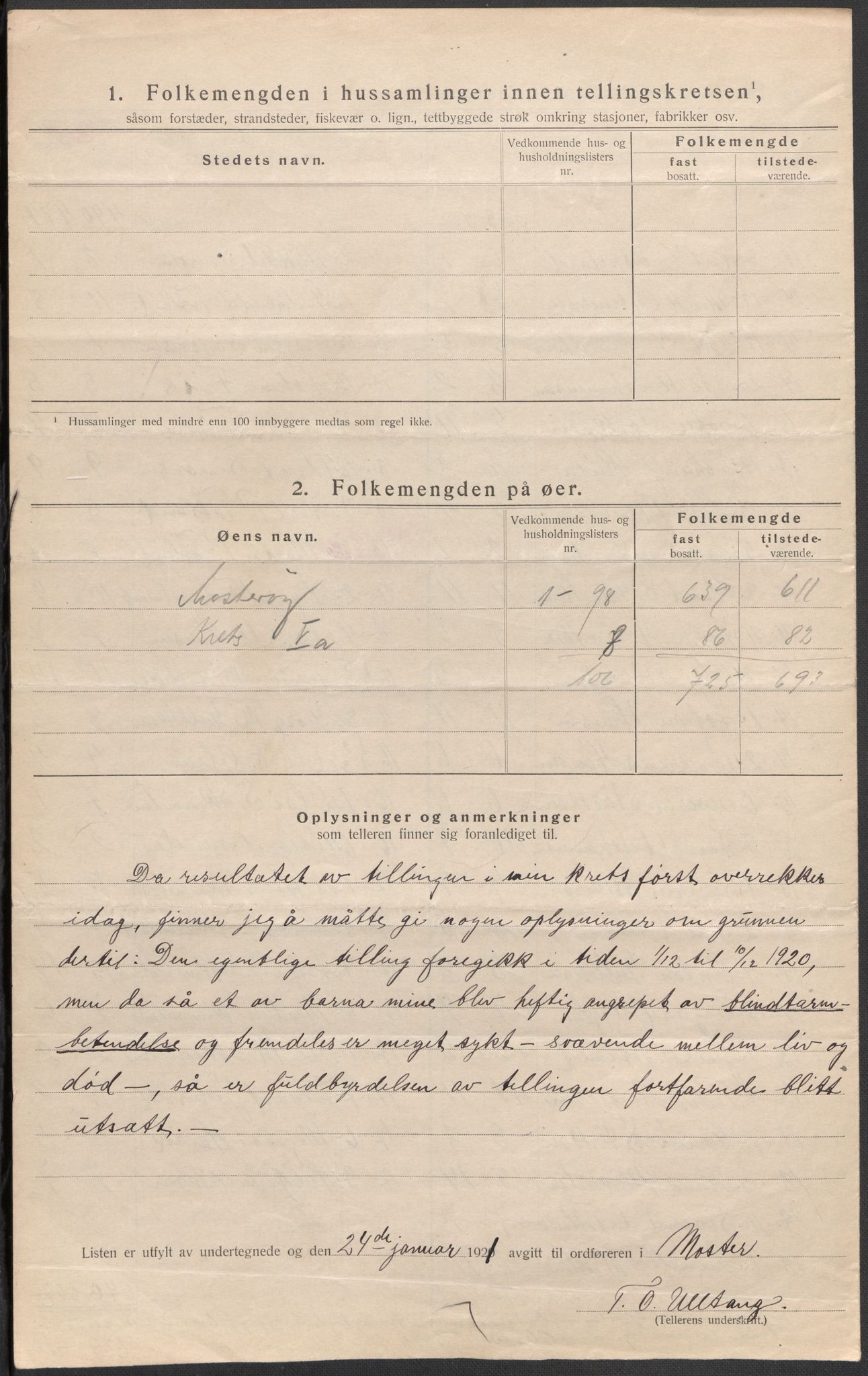 SAB, 1920 census for Moster, 1920, p. 25