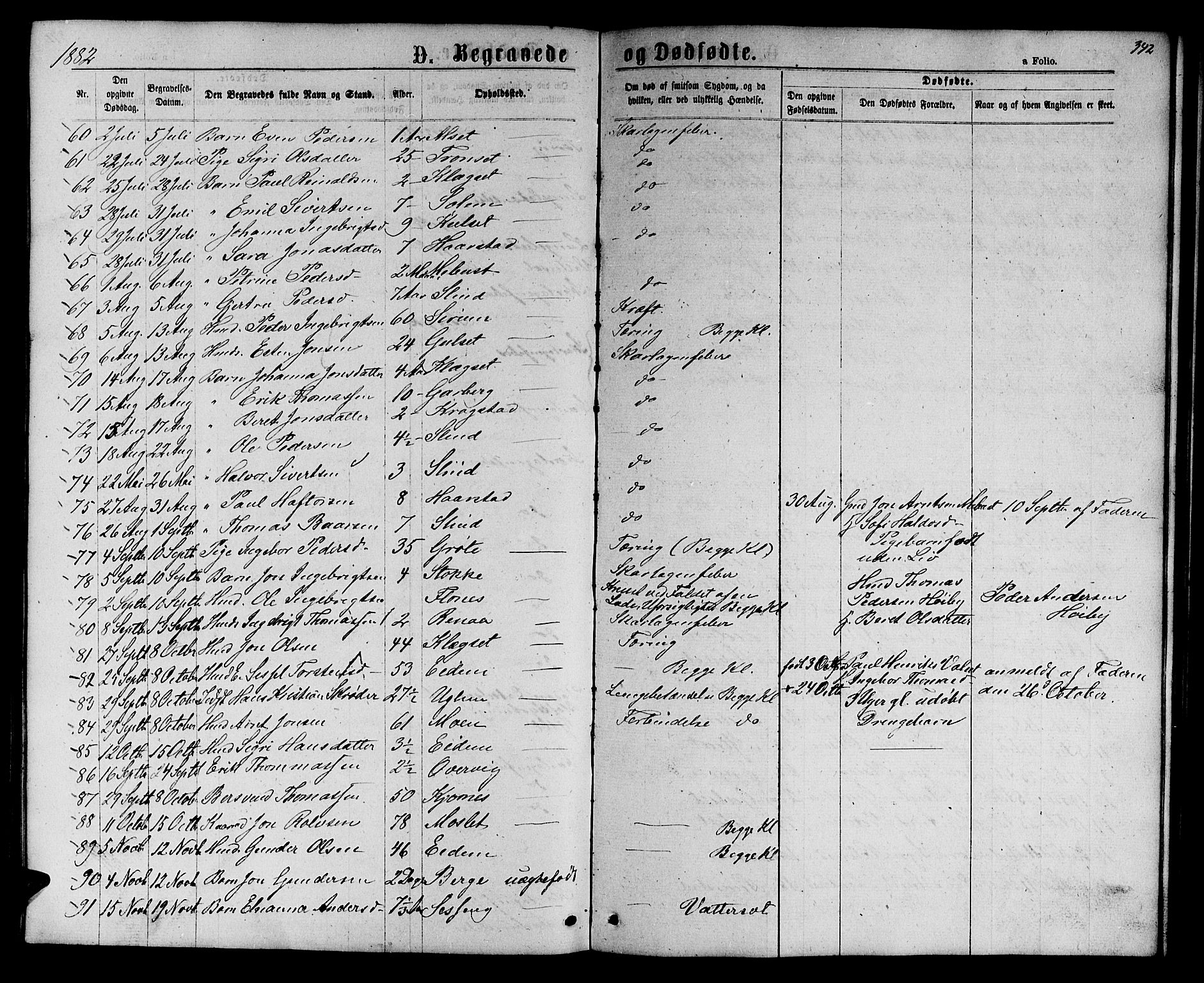 Ministerialprotokoller, klokkerbøker og fødselsregistre - Sør-Trøndelag, SAT/A-1456/695/L1156: Parish register (copy) no. 695C07, 1869-1888, p. 342