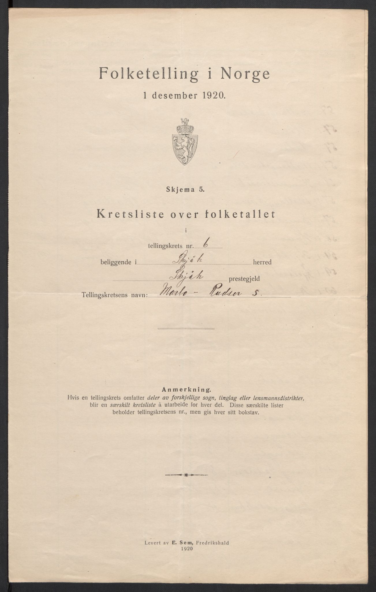 SAH, 1920 census for Skjåk, 1920, p. 21