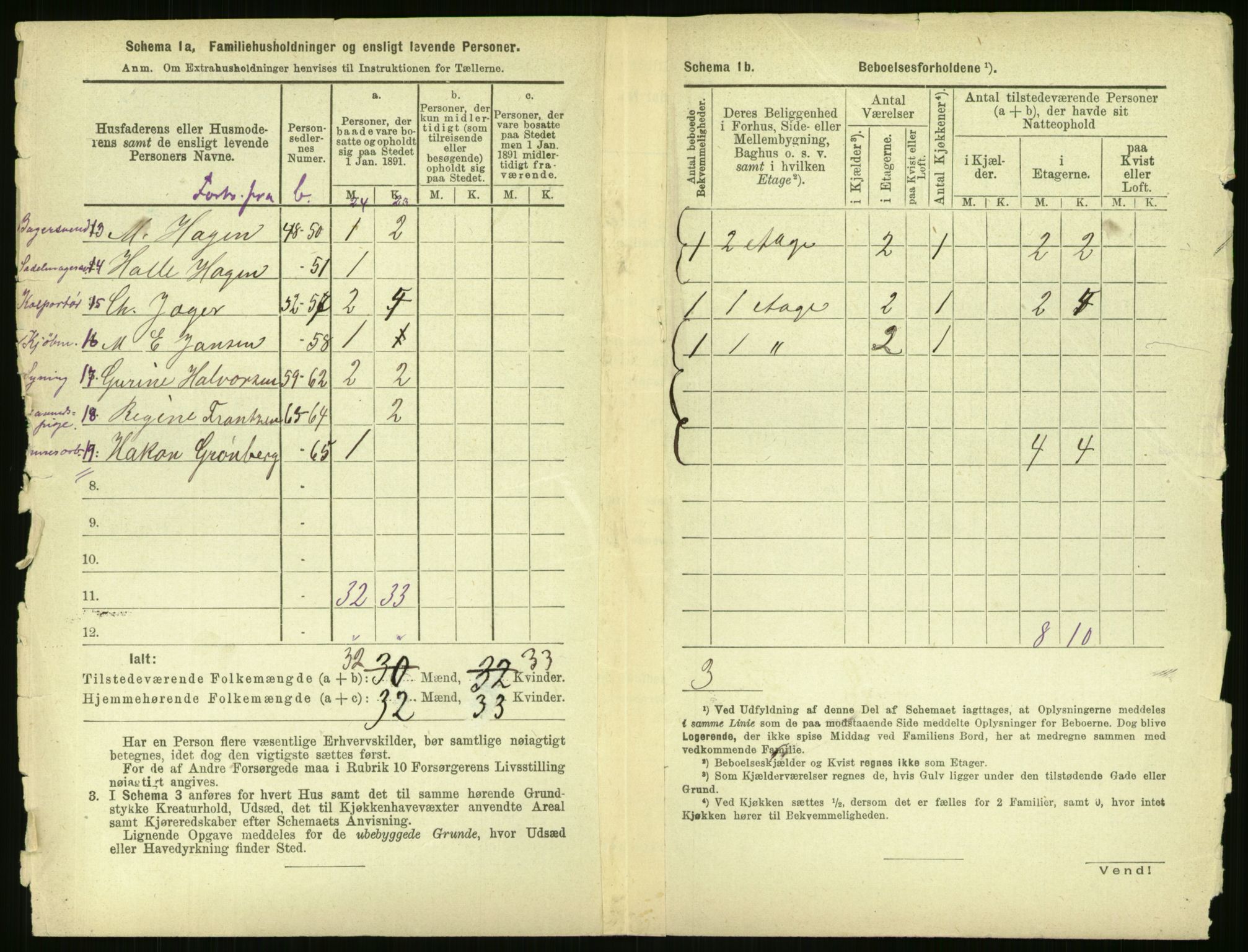 RA, 1891 census for 0301 Kristiania, 1891, p. 107405