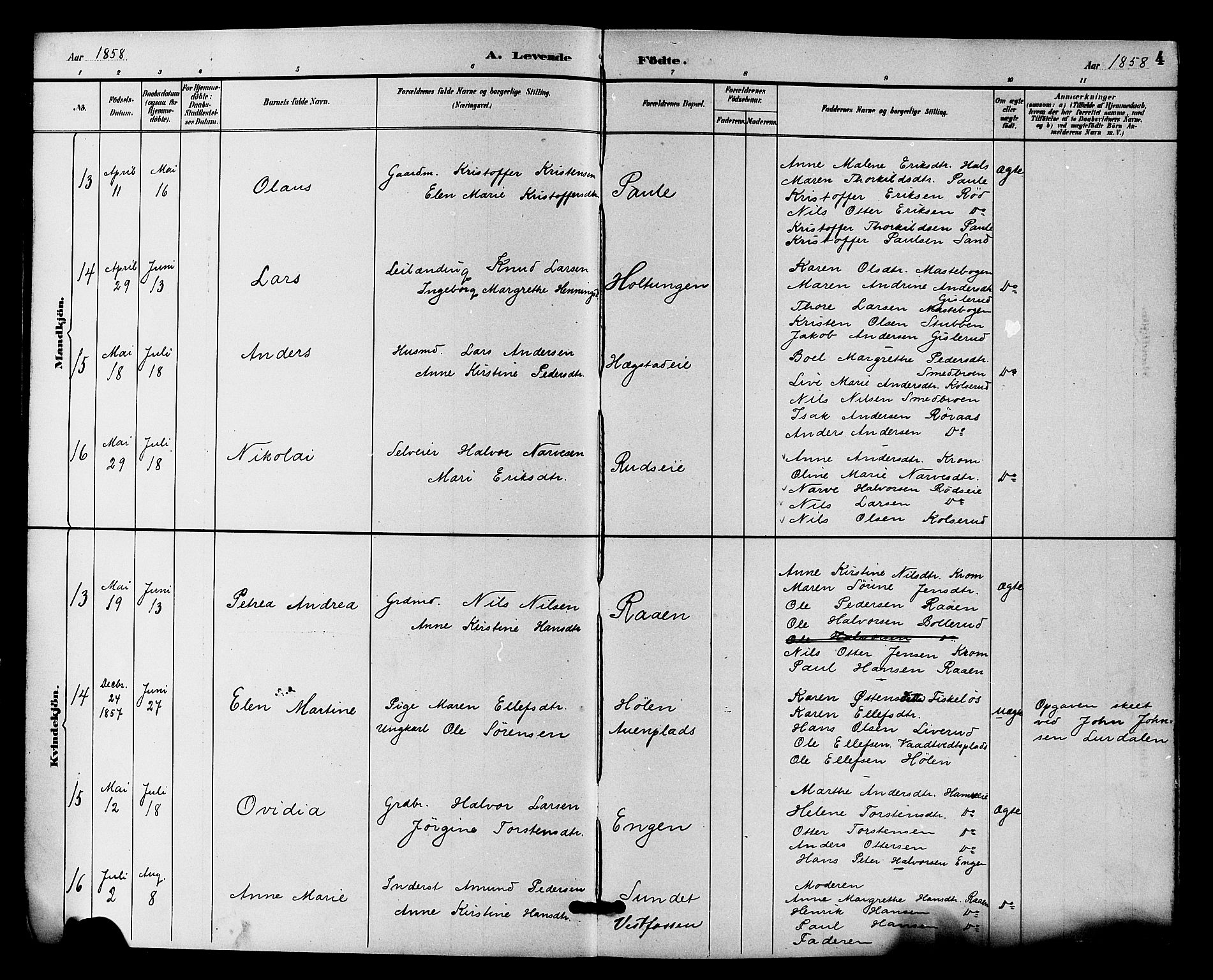 Fiskum kirkebøker, AV/SAKO-A-15/F/Fa/L0001: Parish register (official) no. 1, 1858-1877, p. 4