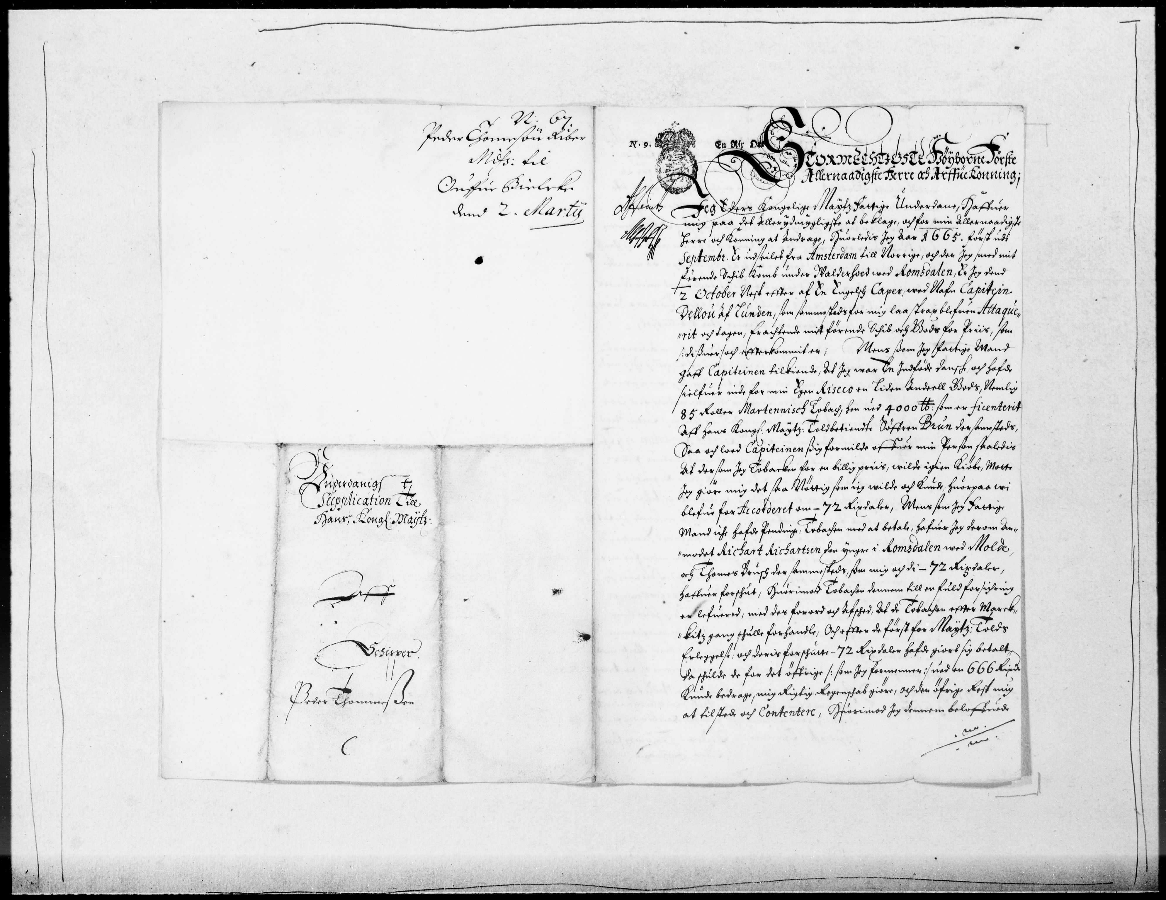 Danske Kanselli 1572-1799, RA/EA-3023/F/Fc/Fcc/Fcca/L0026: Norske innlegg 1572-1799, 1666-1667, p. 157