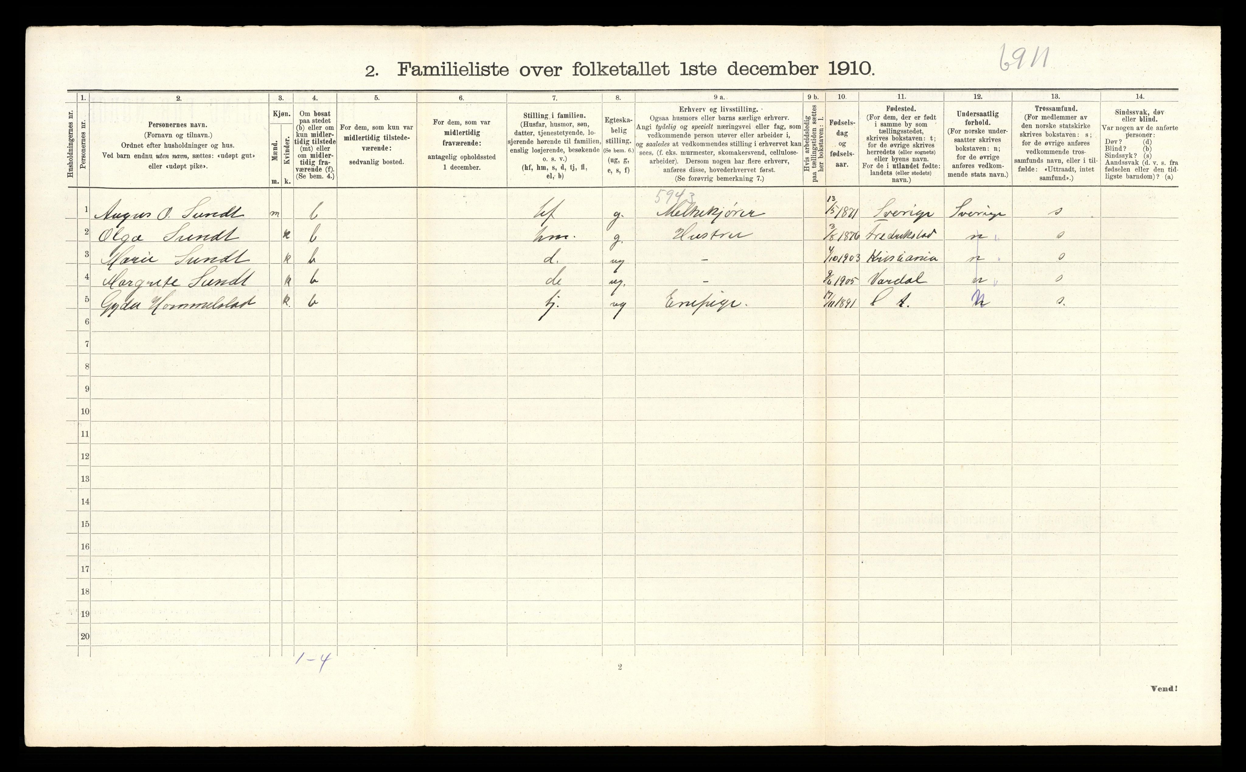 RA, 1910 census for Gjøvik, 1910, p. 469