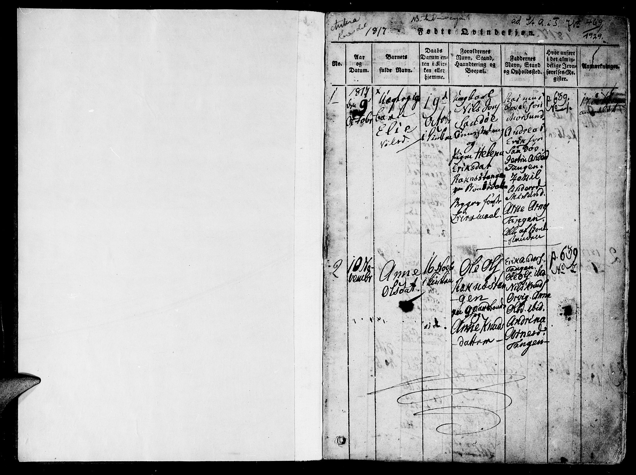 Ministerialprotokoller, klokkerbøker og fødselsregistre - Møre og Romsdal, SAT/A-1454/560/L0718: Parish register (official) no. 560A02, 1817-1844, p. 0-1