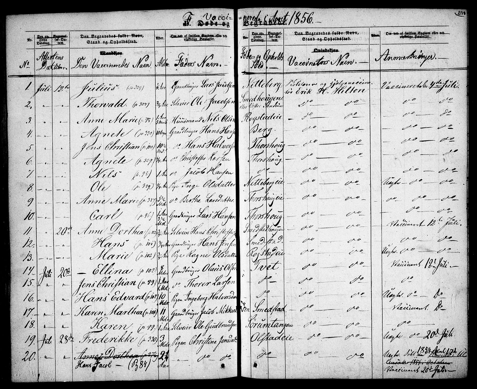 Gjerdrum prestekontor Kirkebøker, SAO/A-10412b/F/Fa/L0006: Parish register (official) no. I 6, 1845-1856, p. 238
