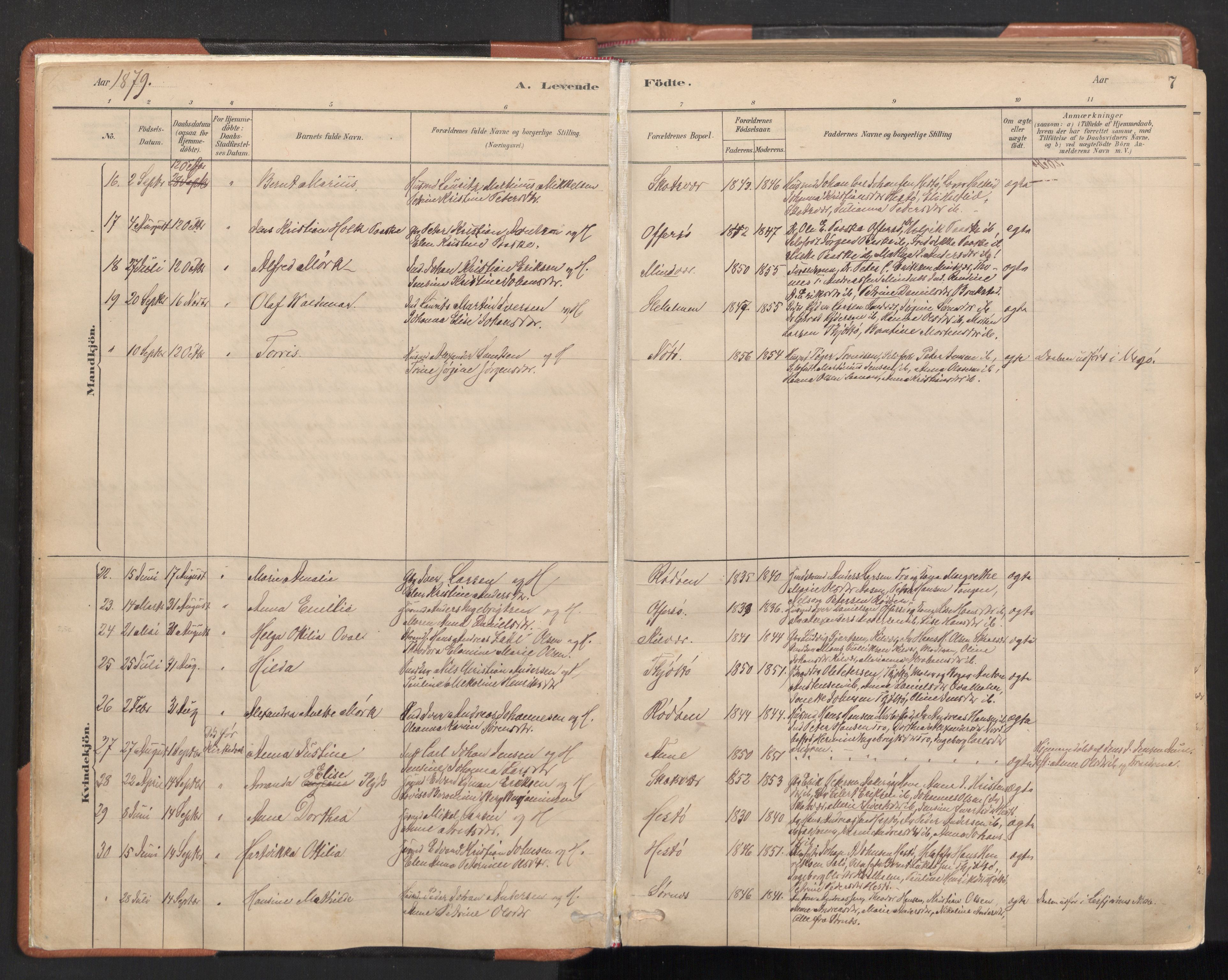 Ministerialprotokoller, klokkerbøker og fødselsregistre - Nordland, AV/SAT-A-1459/817/L0264: Parish register (official) no. 817A04, 1878-1907, p. 7